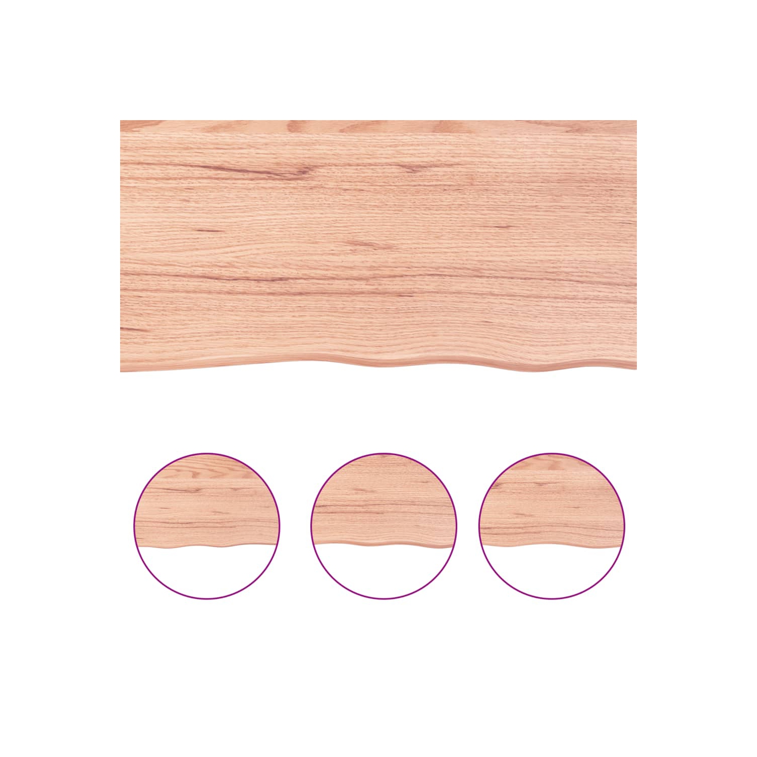 vidaXL Wall Shelf Light Brown 100x60x(2-6) cm Treated Solid Wood Oak