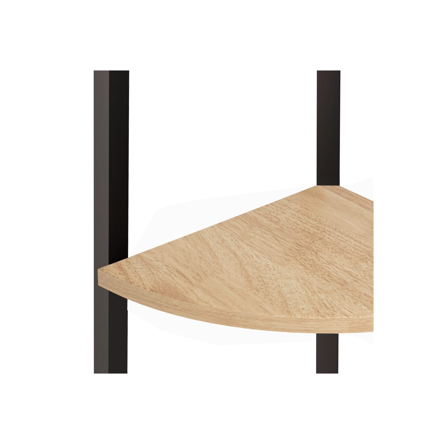 vidaXL 5-Tier Corner Shelf Light Brown and Black 45.5x31.5x180 cm