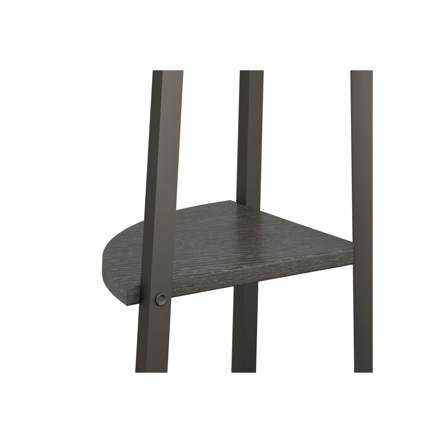 vidaXL 5-Tier Corner Shelf Black 45.5x31.5x180 cm