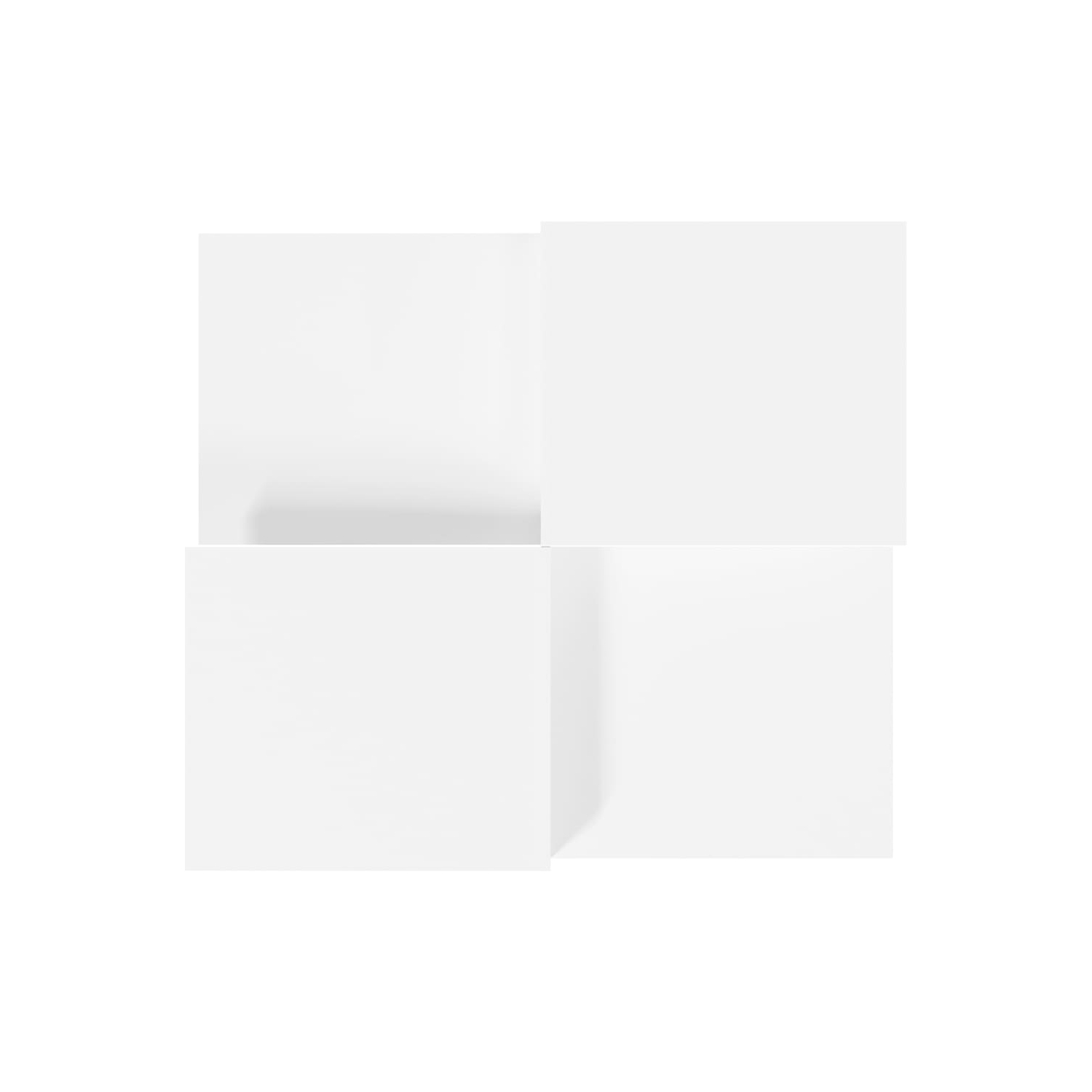 Tables basses 2 pièces en bois d'ingénierie blanc