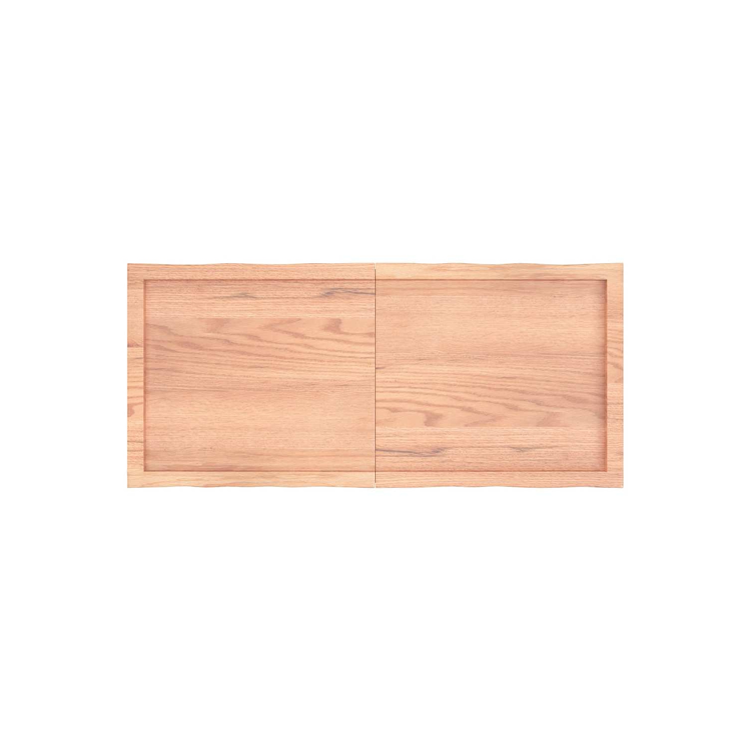 Surface de table VIdaXL brun clair 120x50x(2-6)cm bois massif traité bord de bois