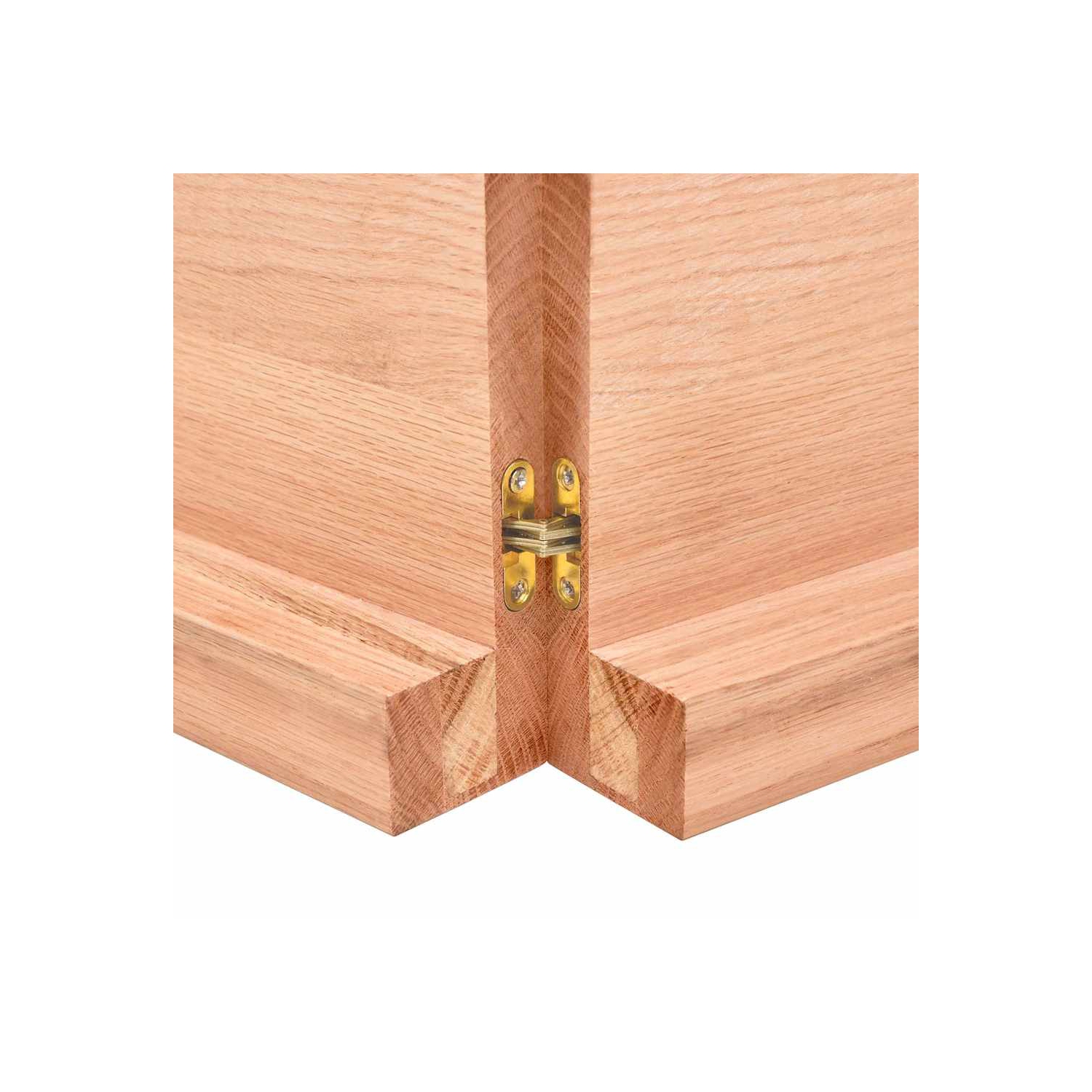 Surface de table VIdaXL brun clair 120x50x(2-6)cm bois massif traité bord de bois