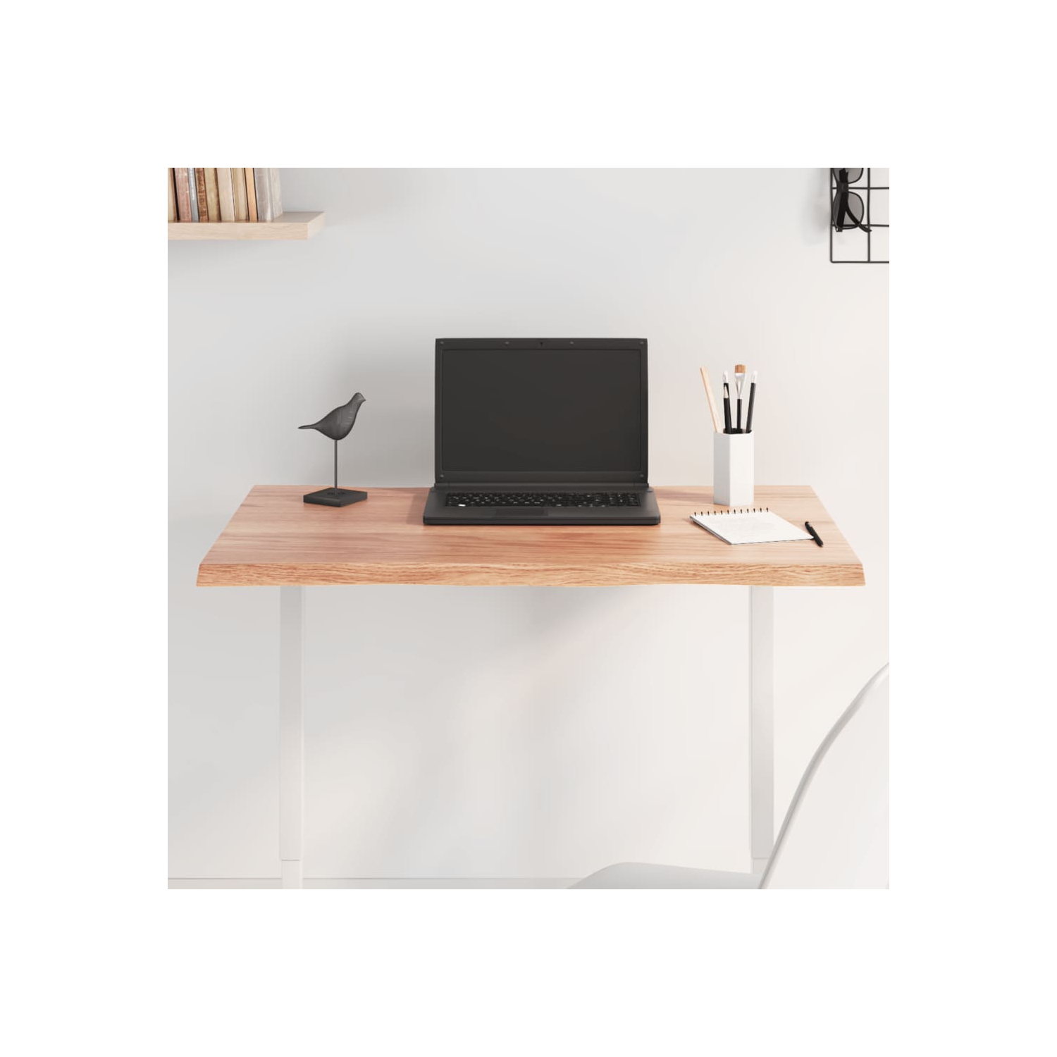 Surface de table vidaXL brun clair 80 x 50 x 50 x chêne massif traité par 2&nbsp;cm