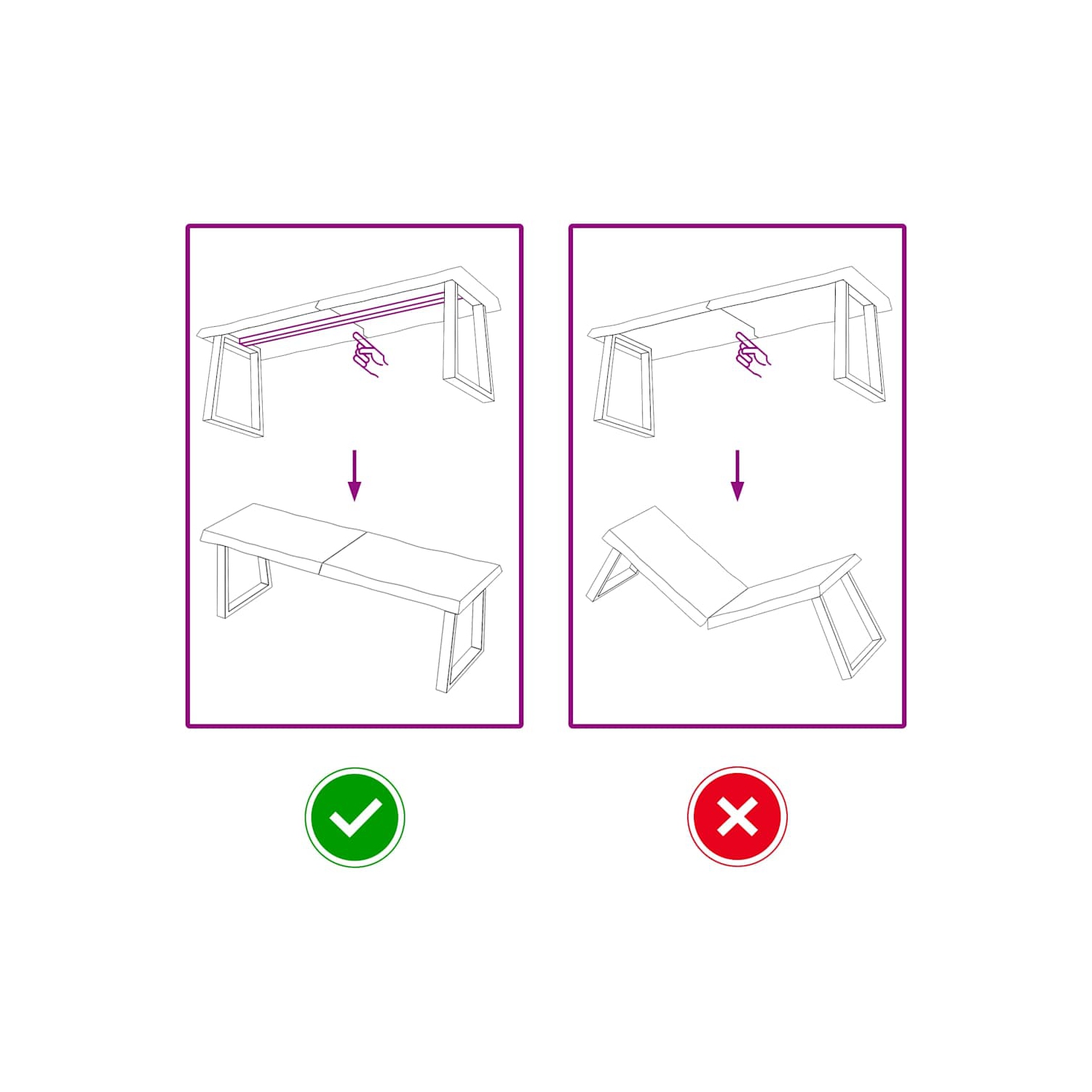 vidaXL Table Top Light Brown 120x40x(2-4)cm Treated Solid Wood Live Edge