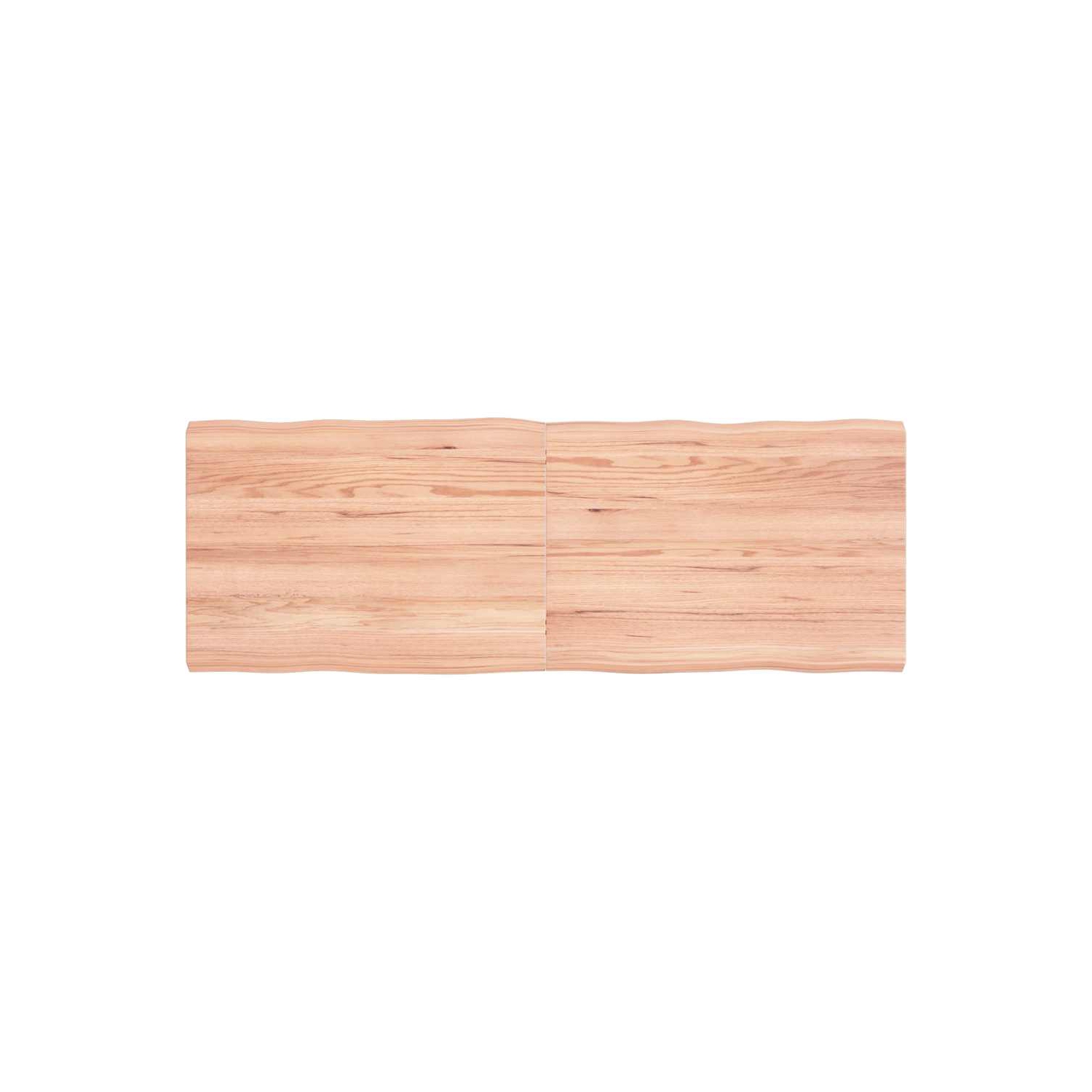 Surface de table vidaXL brun clair 140x50x(2-4)cm bois massif traité bord vivant