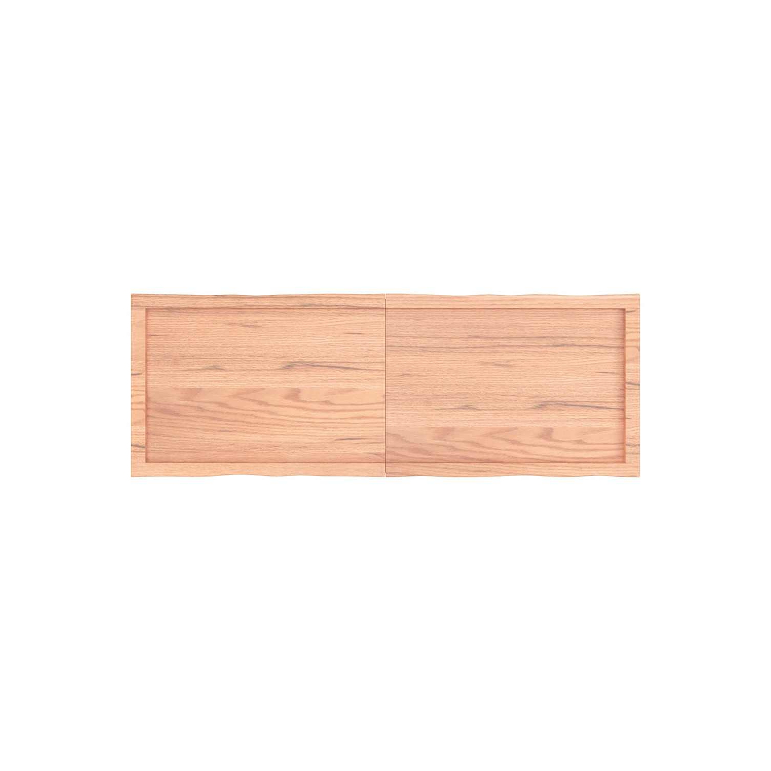Surface de table vidaXL brun clair 140x50x(2-4)cm bois massif traité bord vivant