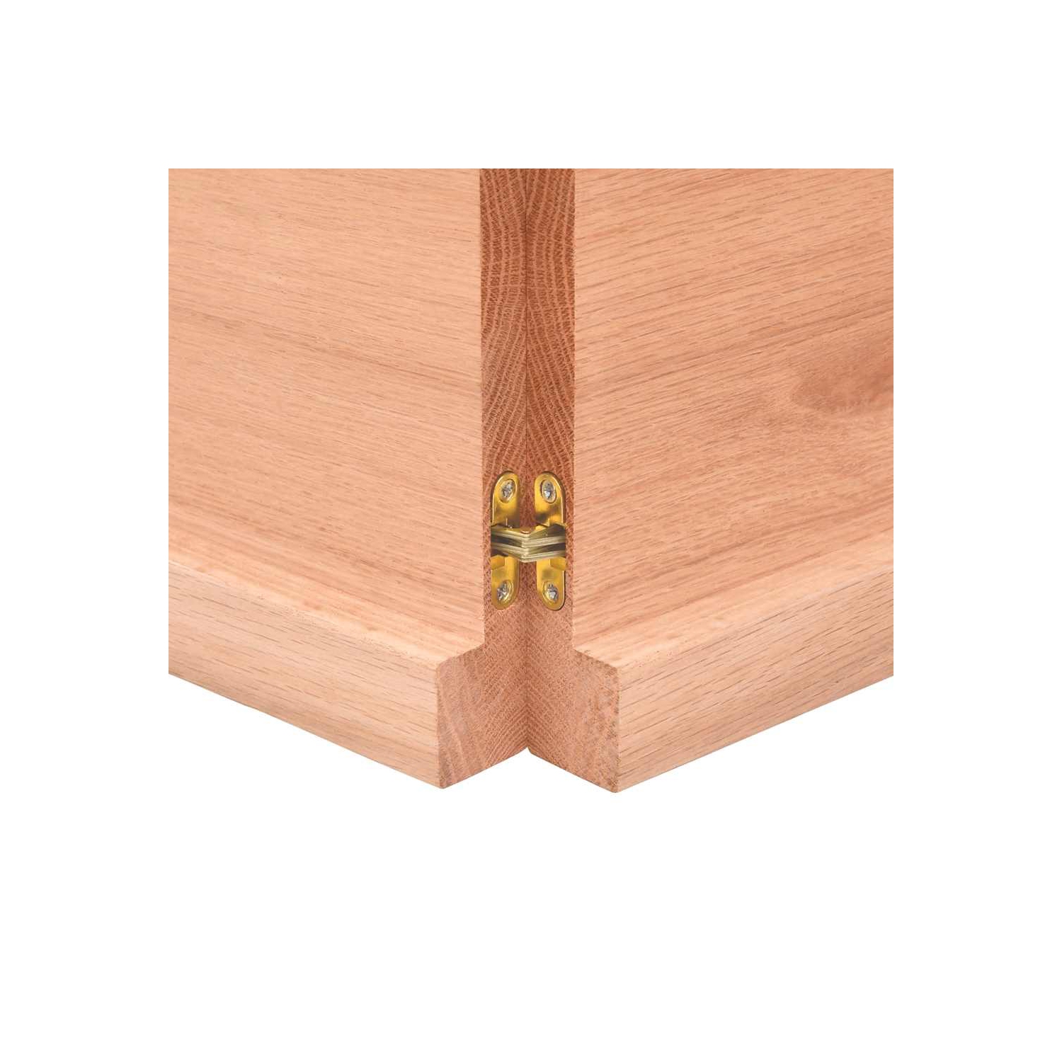 vidaXL Table Top Light Brown 200x60x(2-4)cm Treated Solid Wood Live Edge