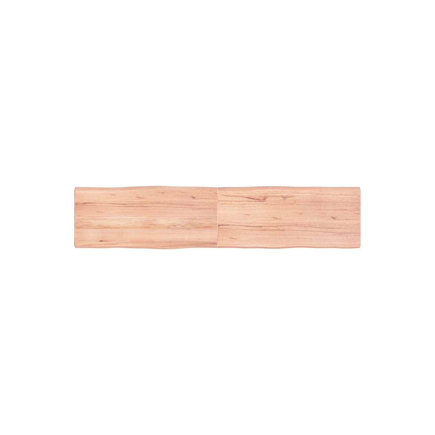 vidaXL Table Top Light Brown 180x40x(2-4)cm Treated Solid Wood Live Edge