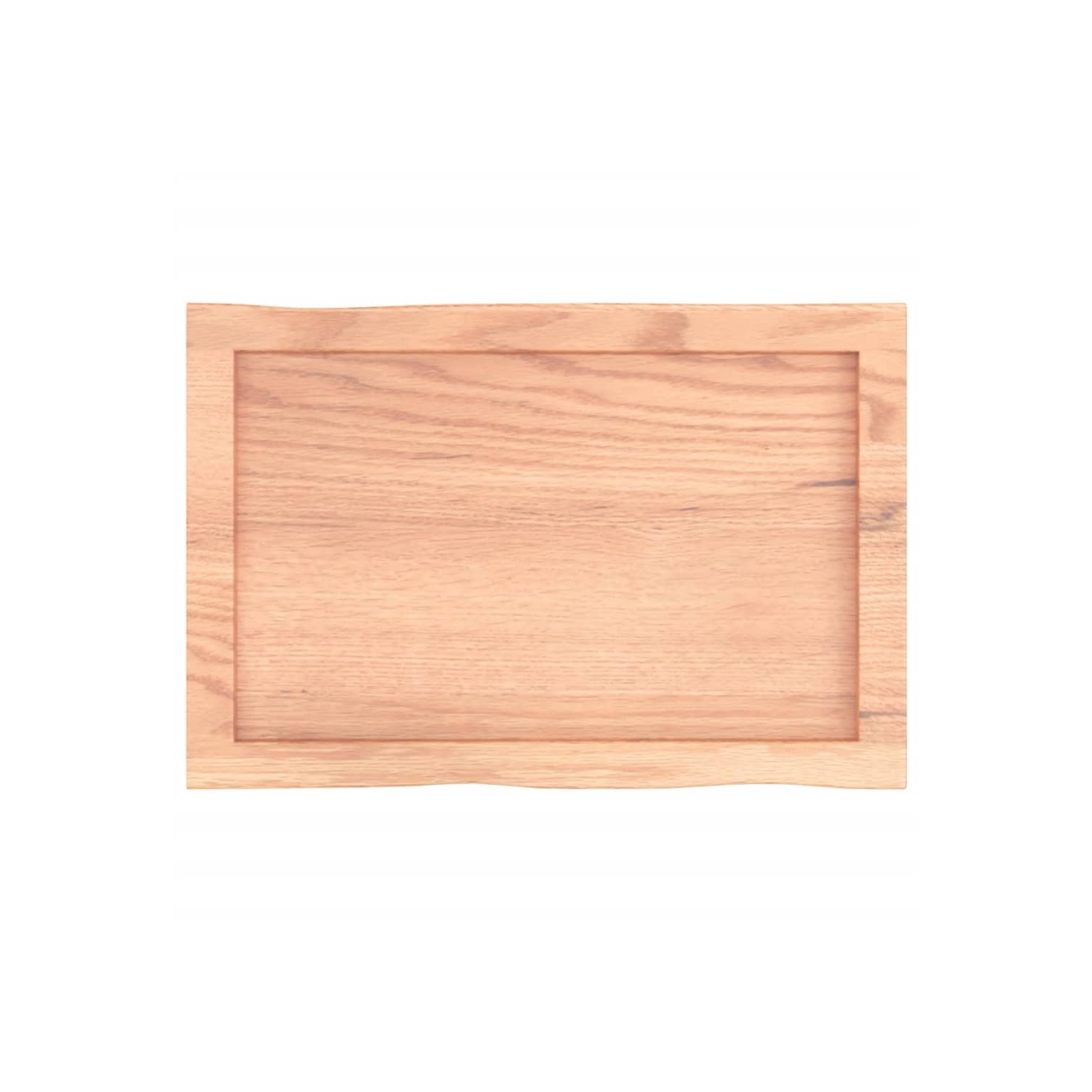 vidaXL Table Top Light Brown 60x40x(2-4) cm Treated Solid Wood Live Edge