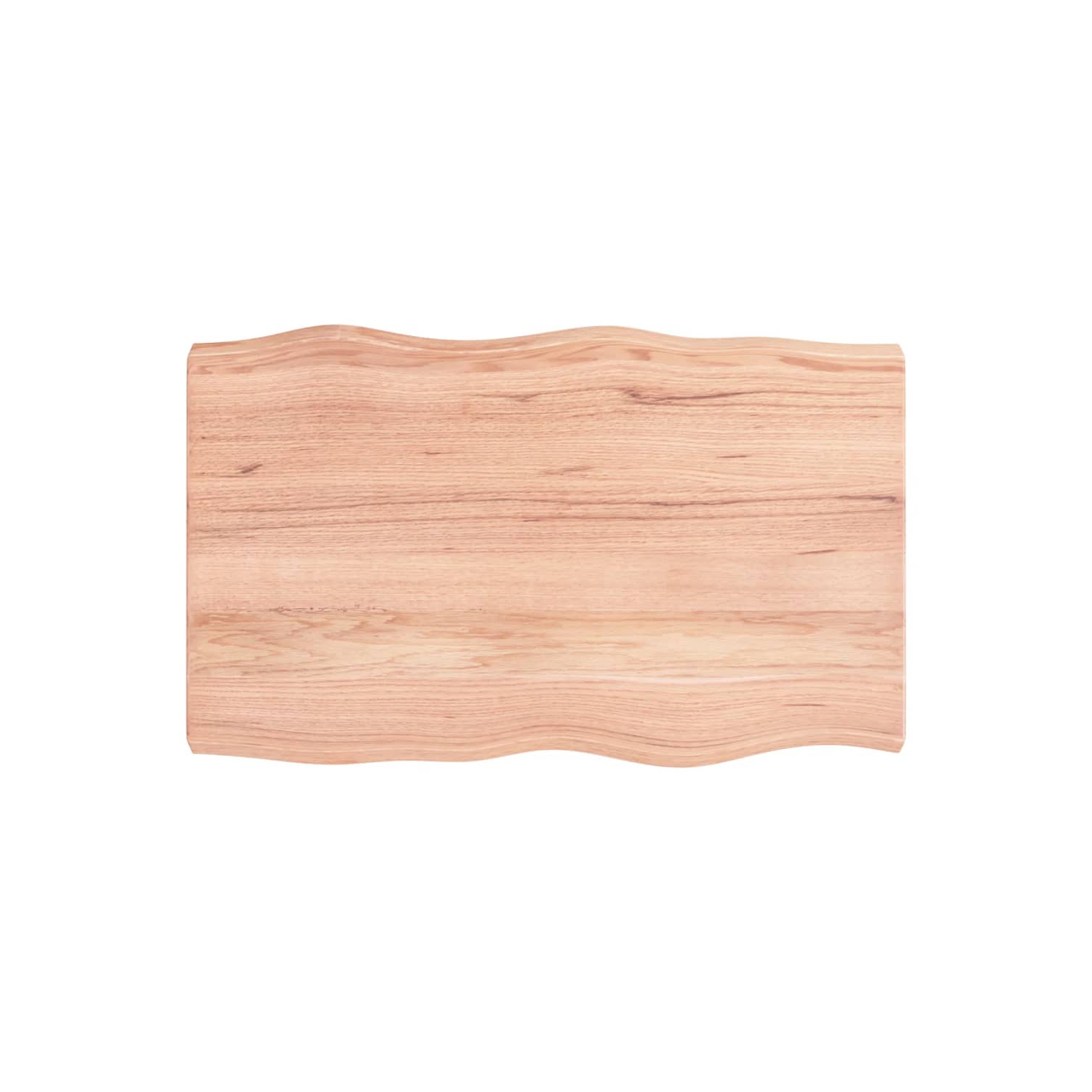 vidaXL Table Top Light Brown 80x50x(2-6) cm Treated Solid Wood Live Edge