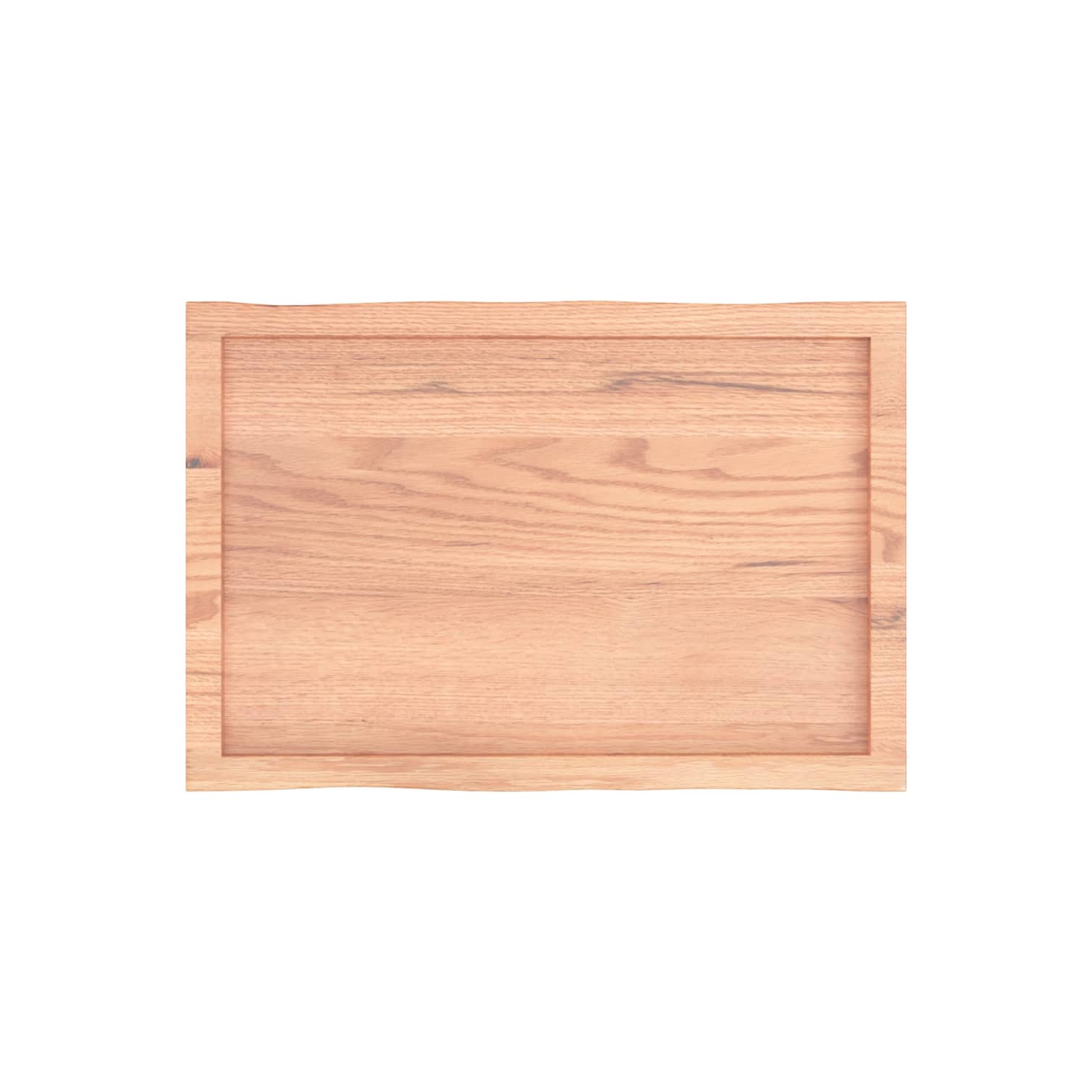 vidaXL Table Top Light Brown 80x50x(2-6) cm Treated Solid Wood Live Edge