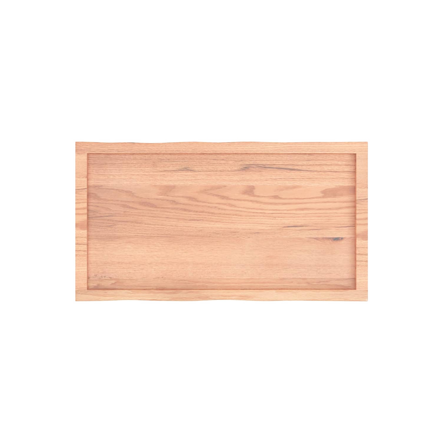 vidaXL Table Top Light Brown 100x50x(2-4)cm Treated Solid Wood Live Edge