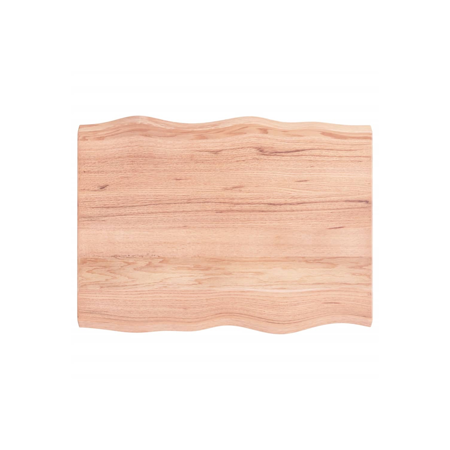 vidaXL Table Top Light Brown 80x60x(2-4) cm Treated Solid Wood Live Edge