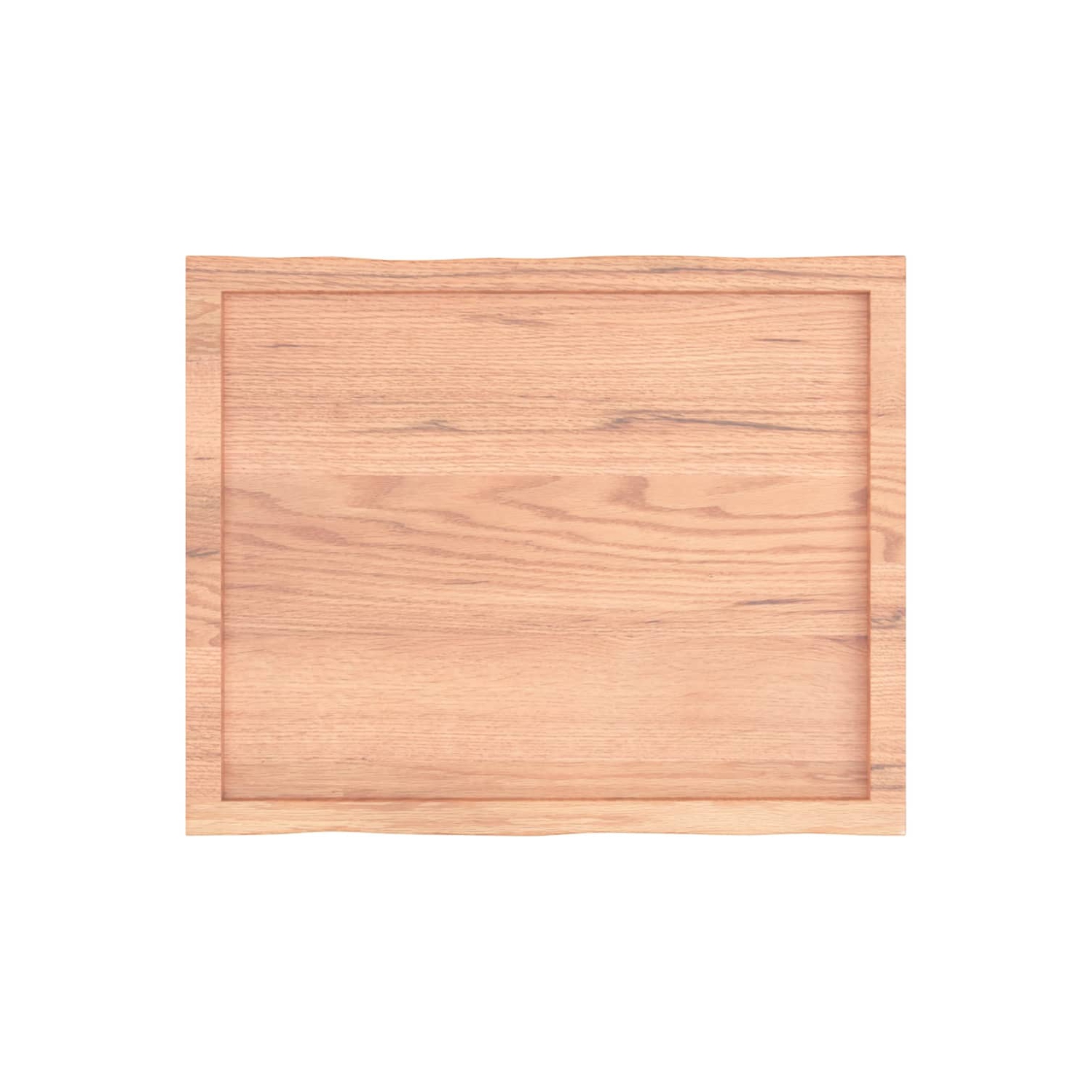 vidaXL Table Top Light Brown 80x60x(2-4) cm Treated Solid Wood Live Edge