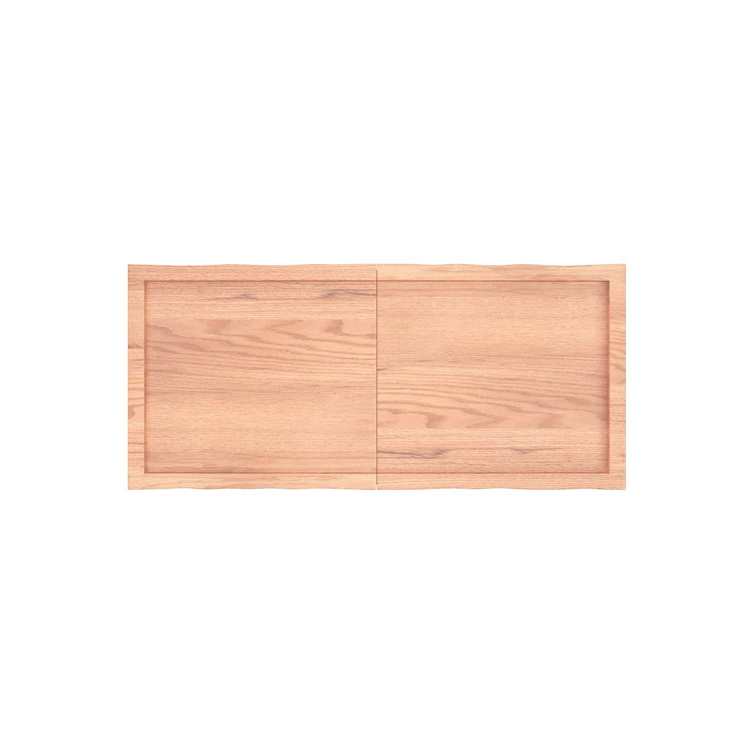 Surface de table VIdaXL brun clair 120x50x(2-4)cm bois massif traité bord de bois