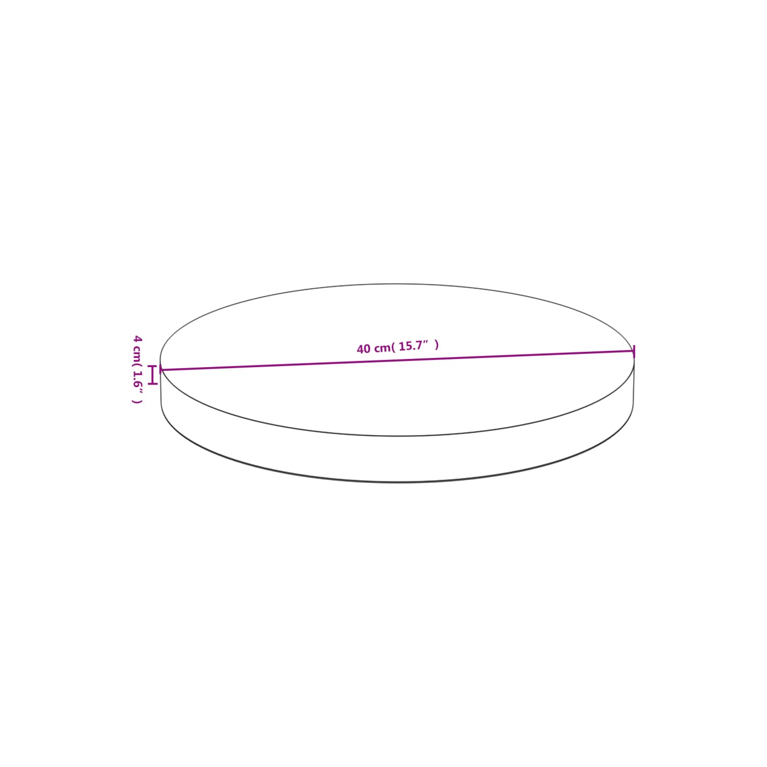 Dessus de table vidaXL Ø40xBambou 4&nbsp;cm
