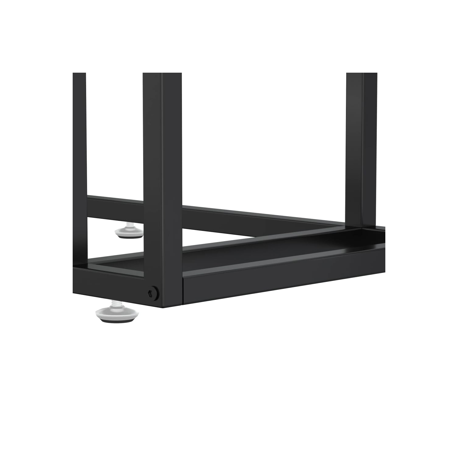 vidaXL Computer Side Table Black Marble 50x35x65 cm Tempered Glass