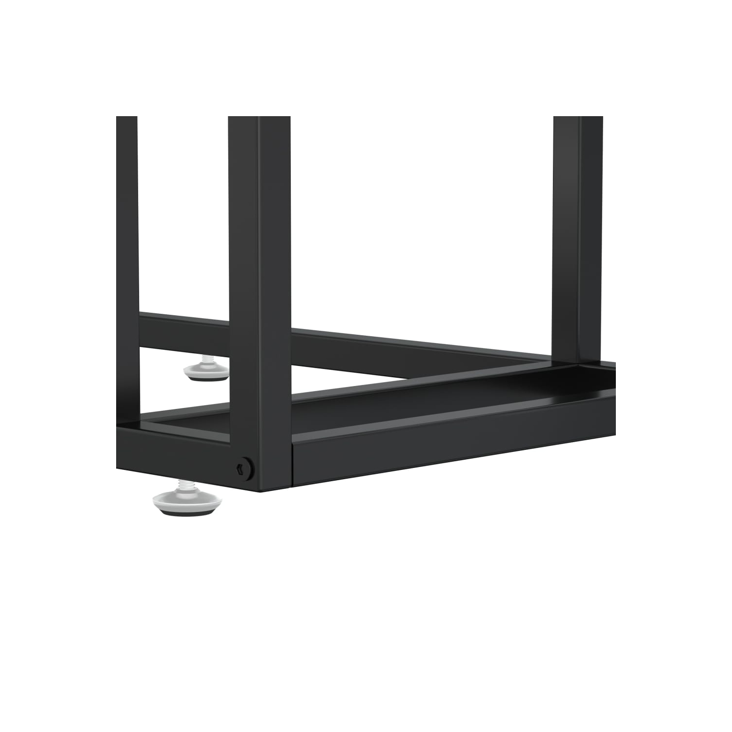 vidaXL Computer Side Table Black 50x35x65 cm Tempered Glass