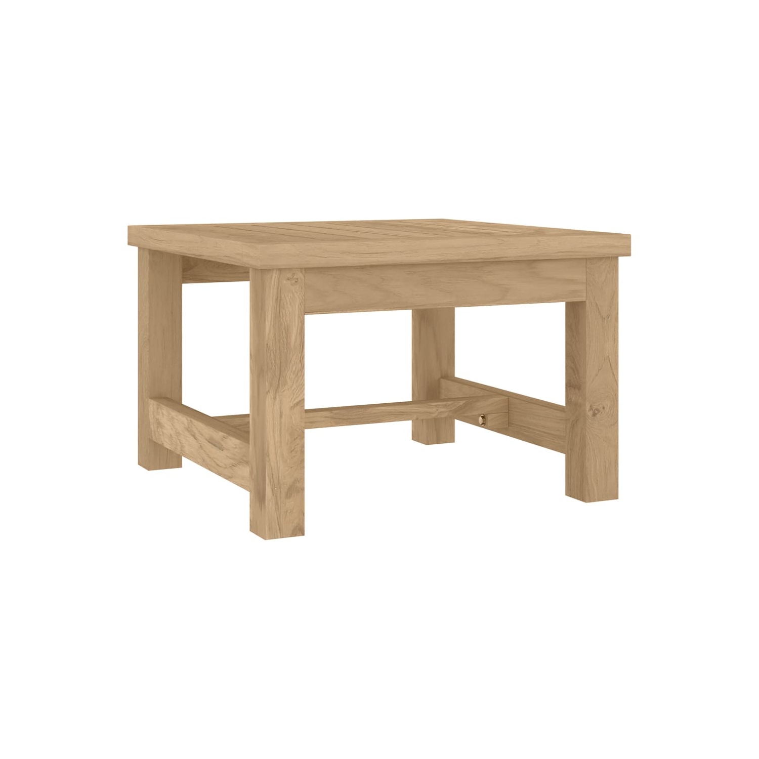 Table basse en teck massif 30&nbsp;cm 45 x 45 po