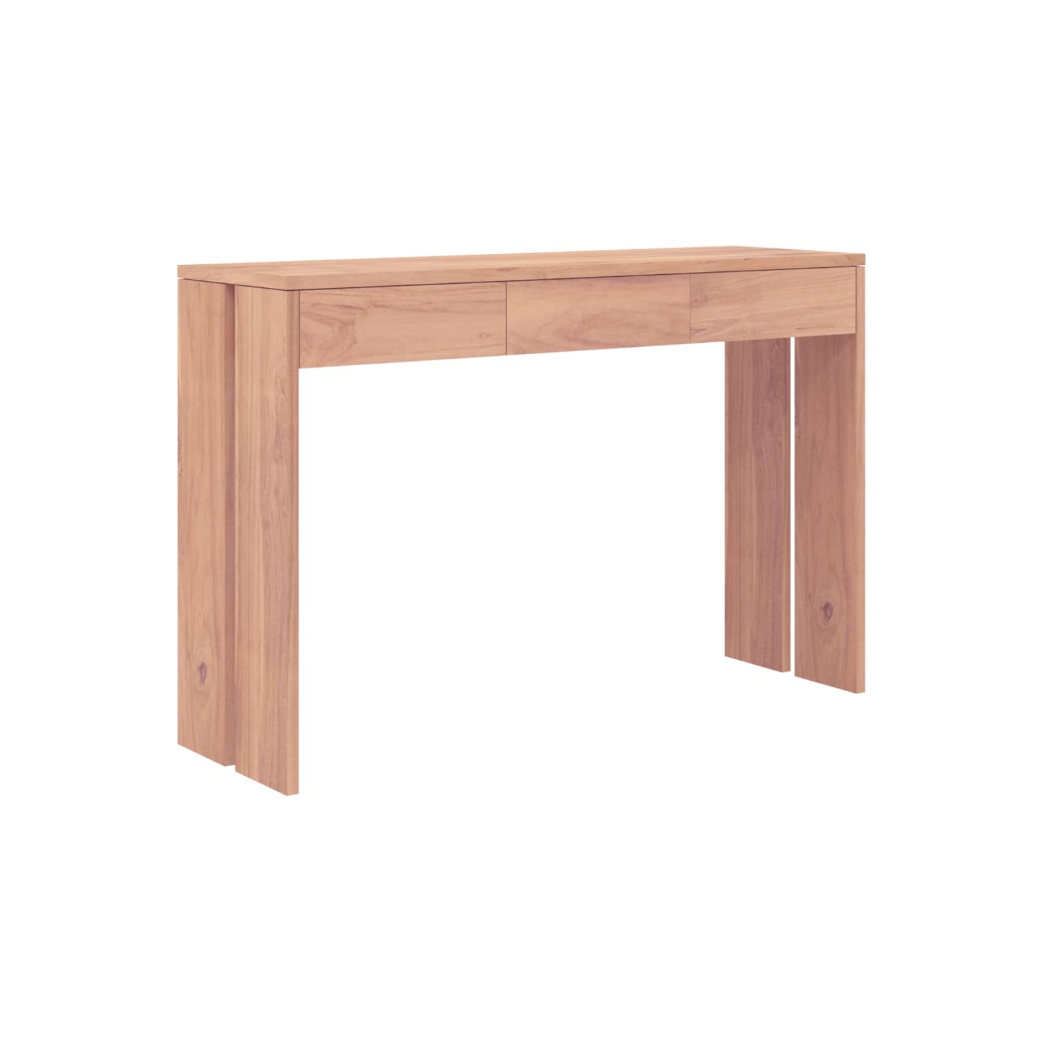 vidaXL Console Table 110x35x75 cm Solid Teak Wood