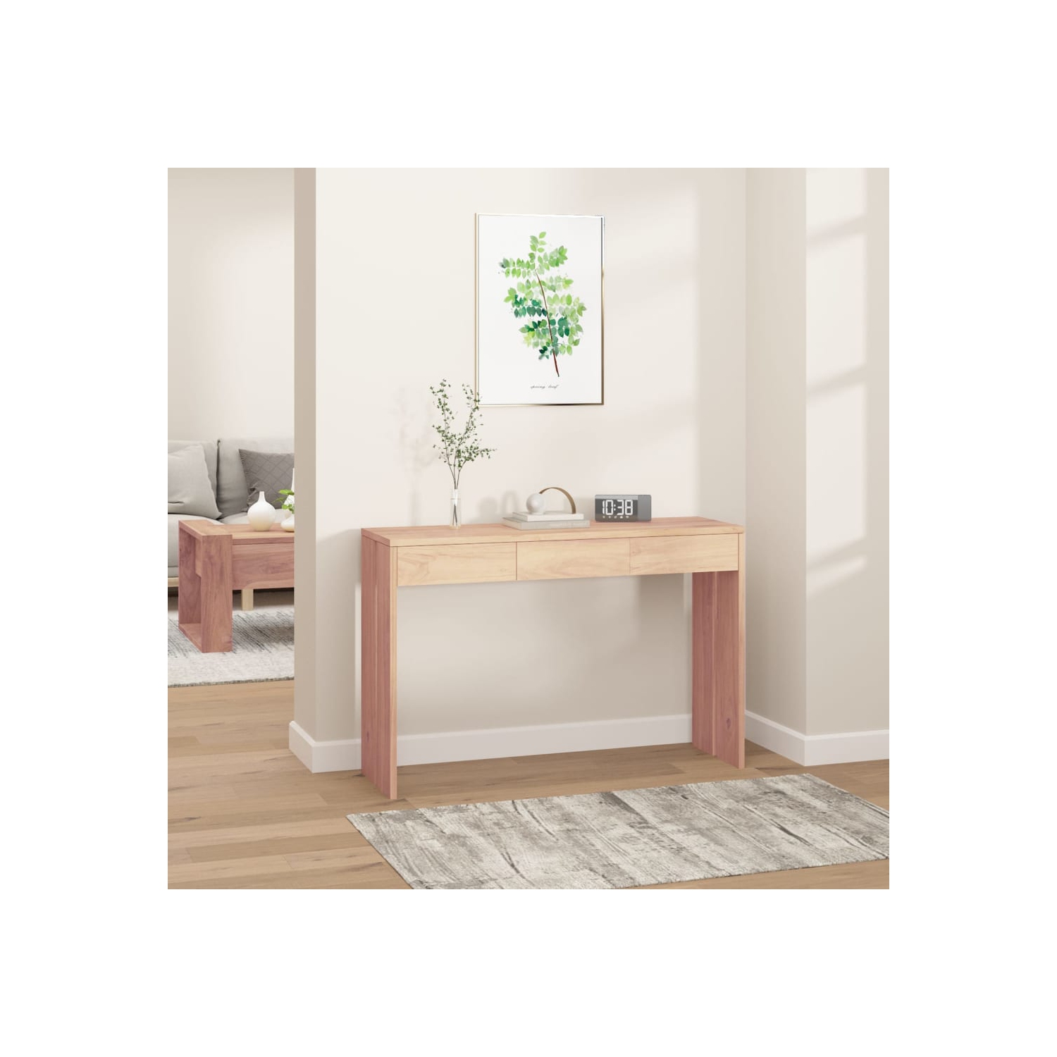vidaXL Console Table 110x35x75 cm Solid Teak Wood