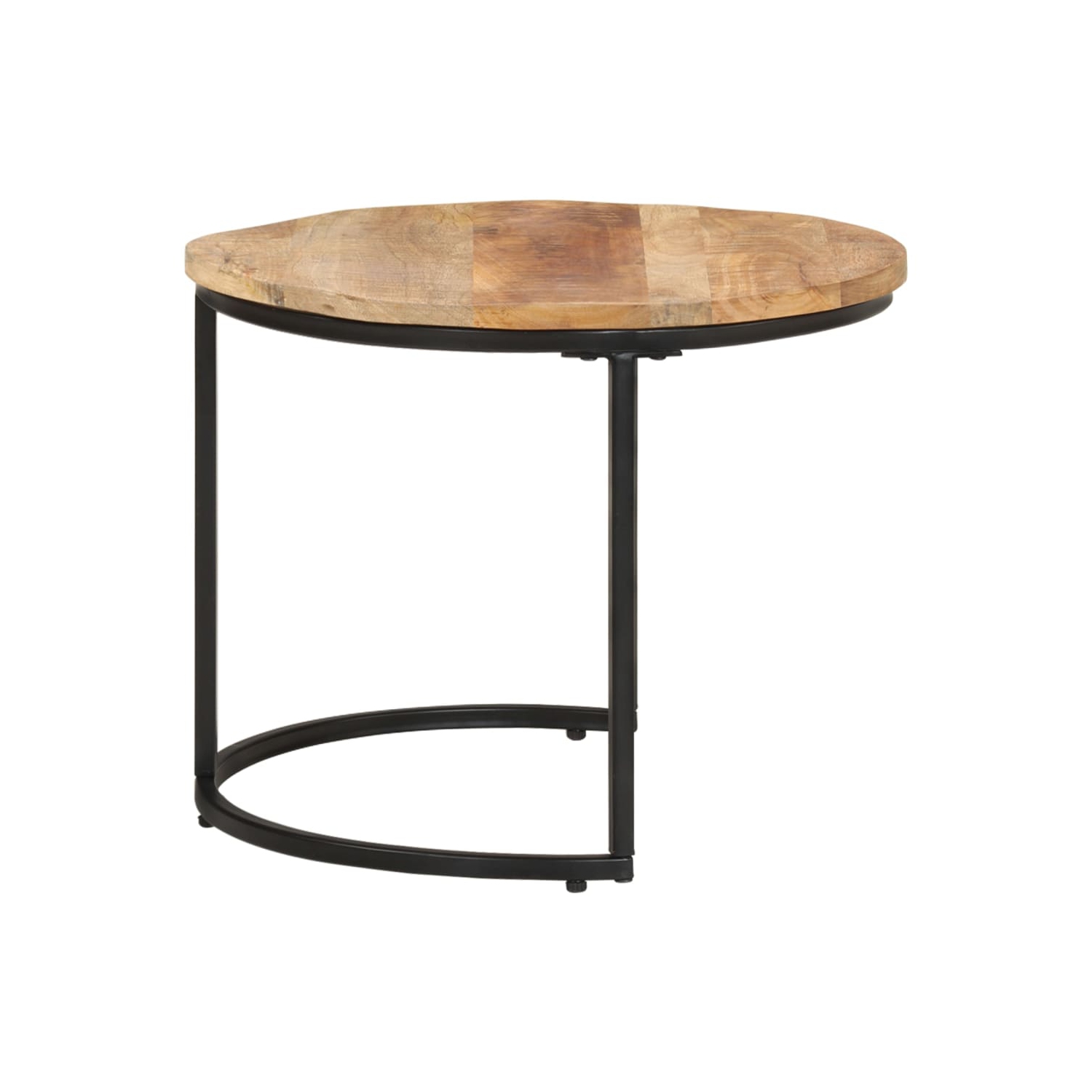 vidaXL Nesting Tables 2 pcs Rough Mango Wood