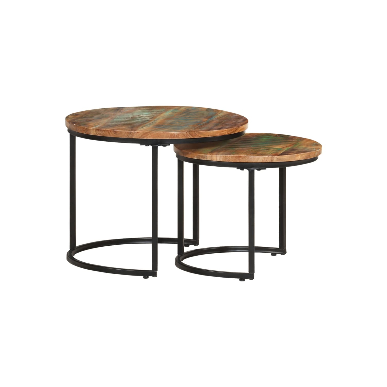 vidaXL Nesting Tables 2 pcs Solid Reclaimed Wood