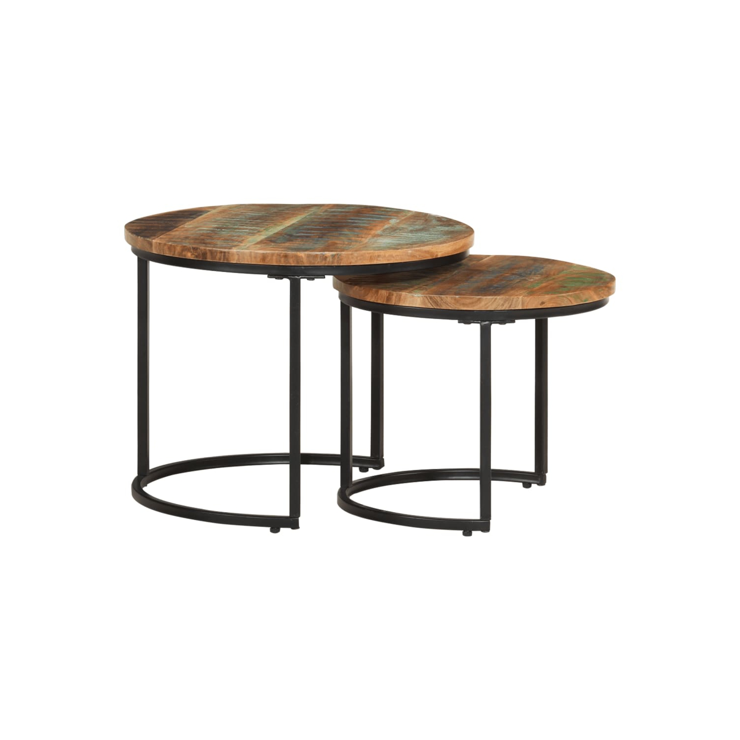vidaXL Nesting Tables 2 pcs Solid Reclaimed Wood