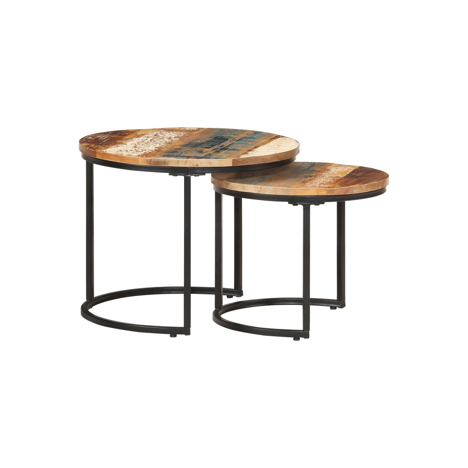 vidaXL Nesting Tables 2 pcs Solid Reclaimed Wood