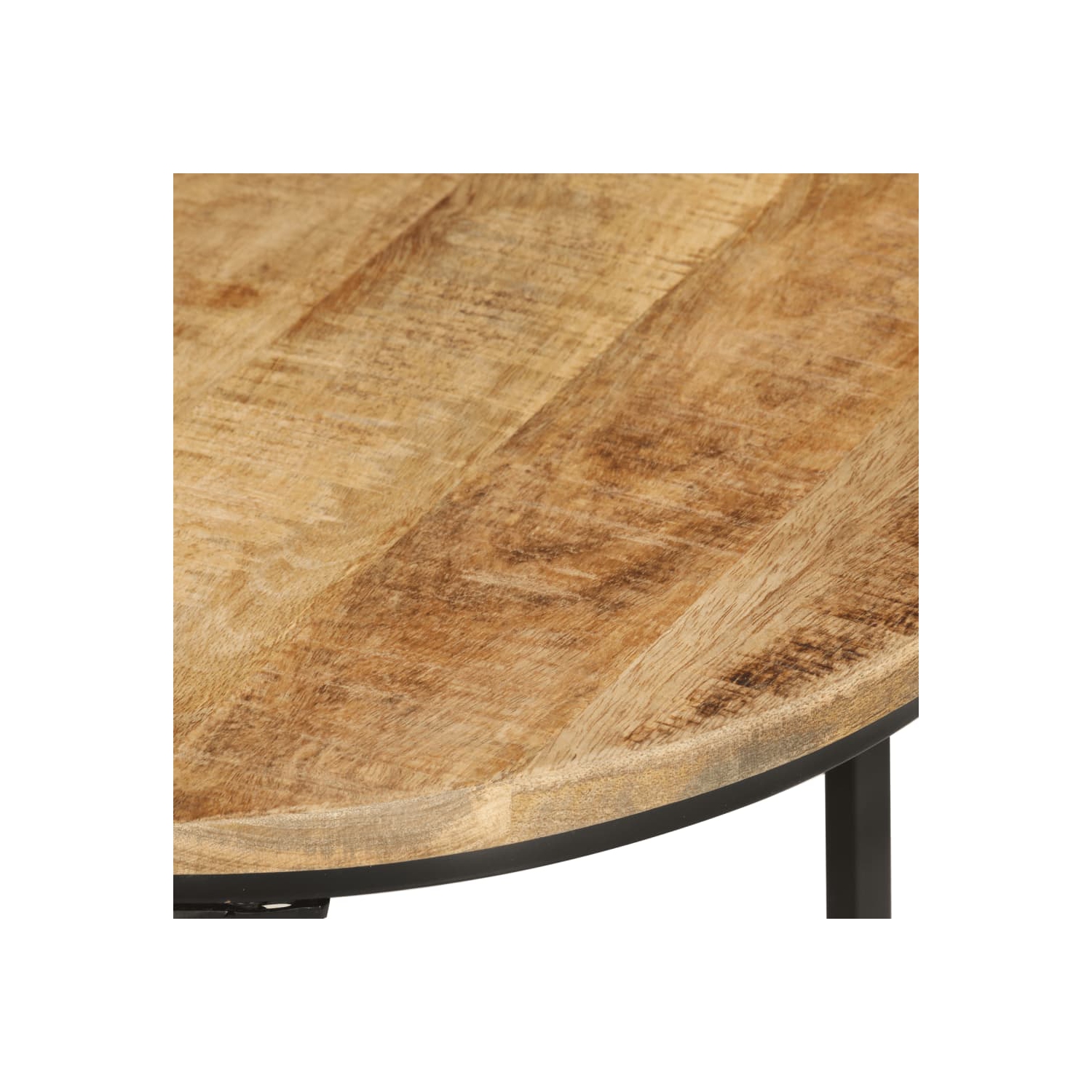 vidaXL Nesting Tables 3 pcs Solid Rough Wood Mango