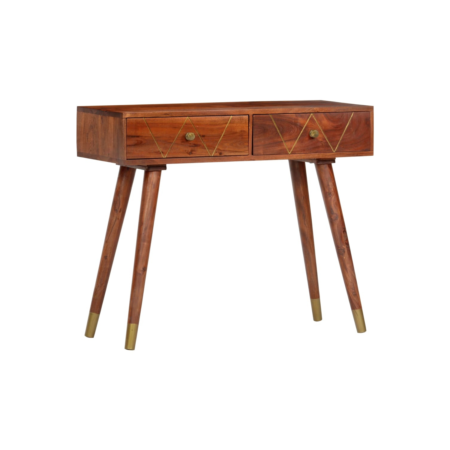 vidaXL Console Table 90x35x76 cm Solid Acacia Wood