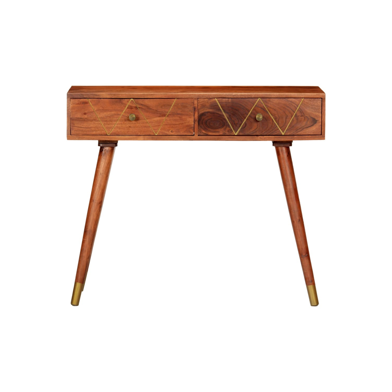 vidaXL Console Table 90x35x76 cm Solid Acacia Wood