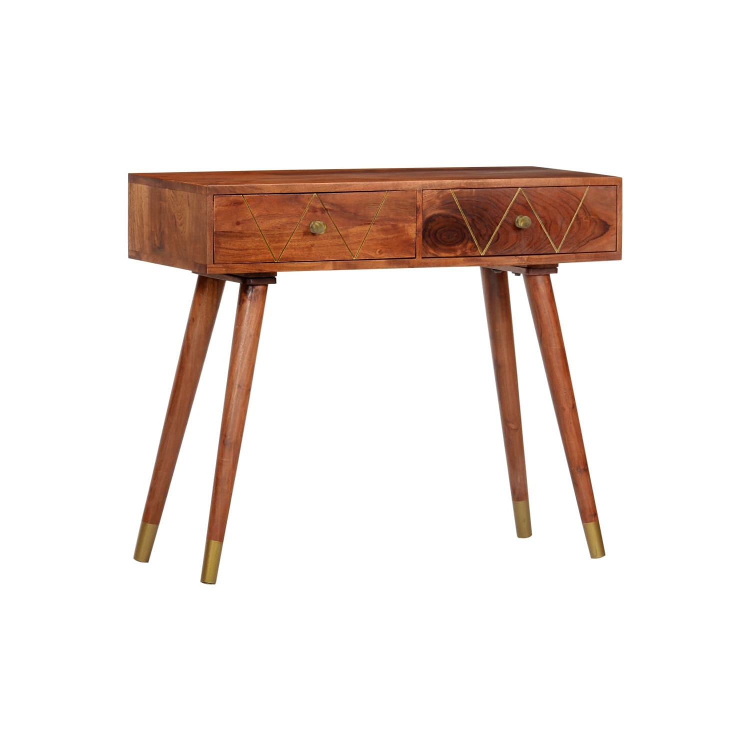 vidaXL Console Table 90x35x76 cm Solid Acacia Wood