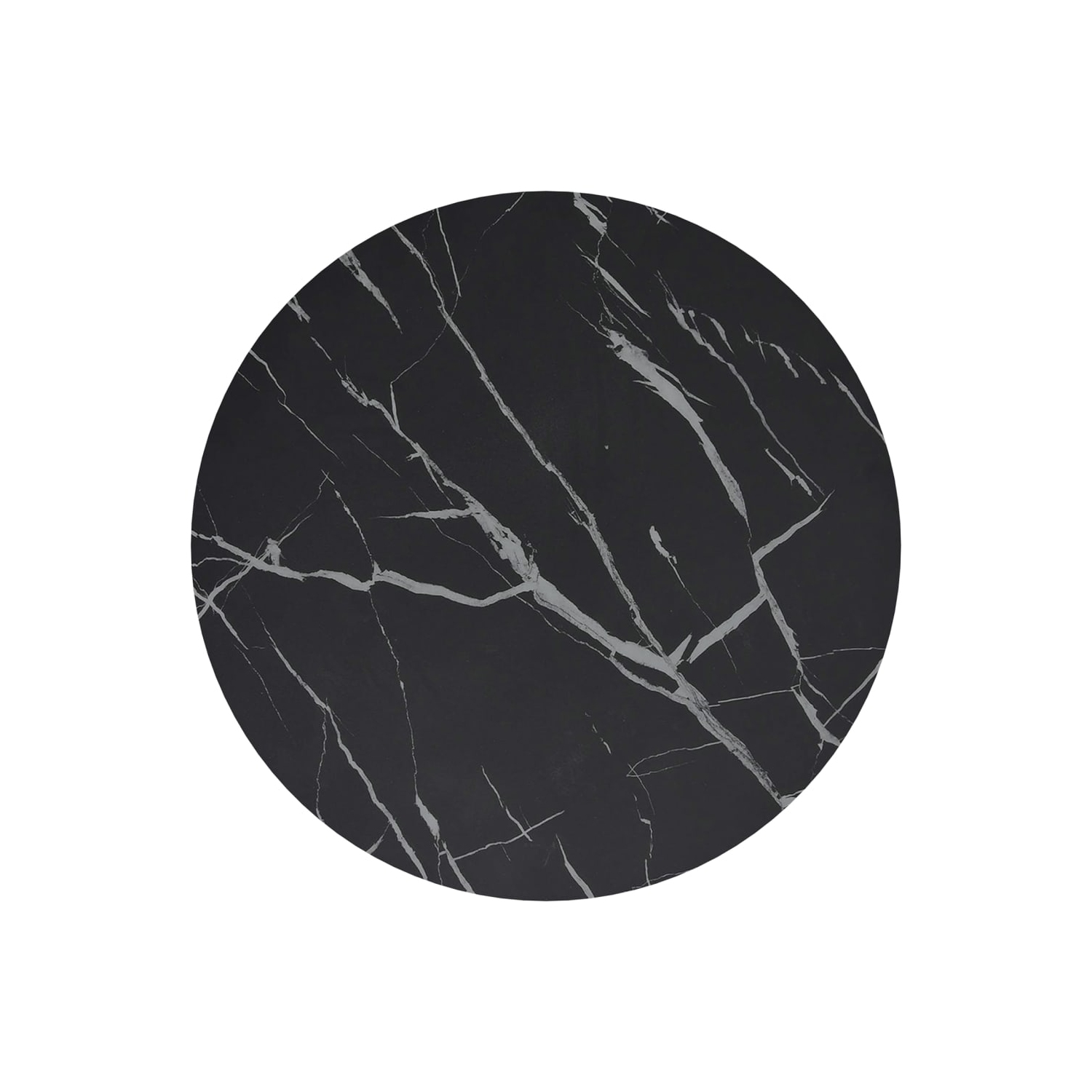 vidaXL Side Table Gold and Black Marble 45 cm Tempered Glass