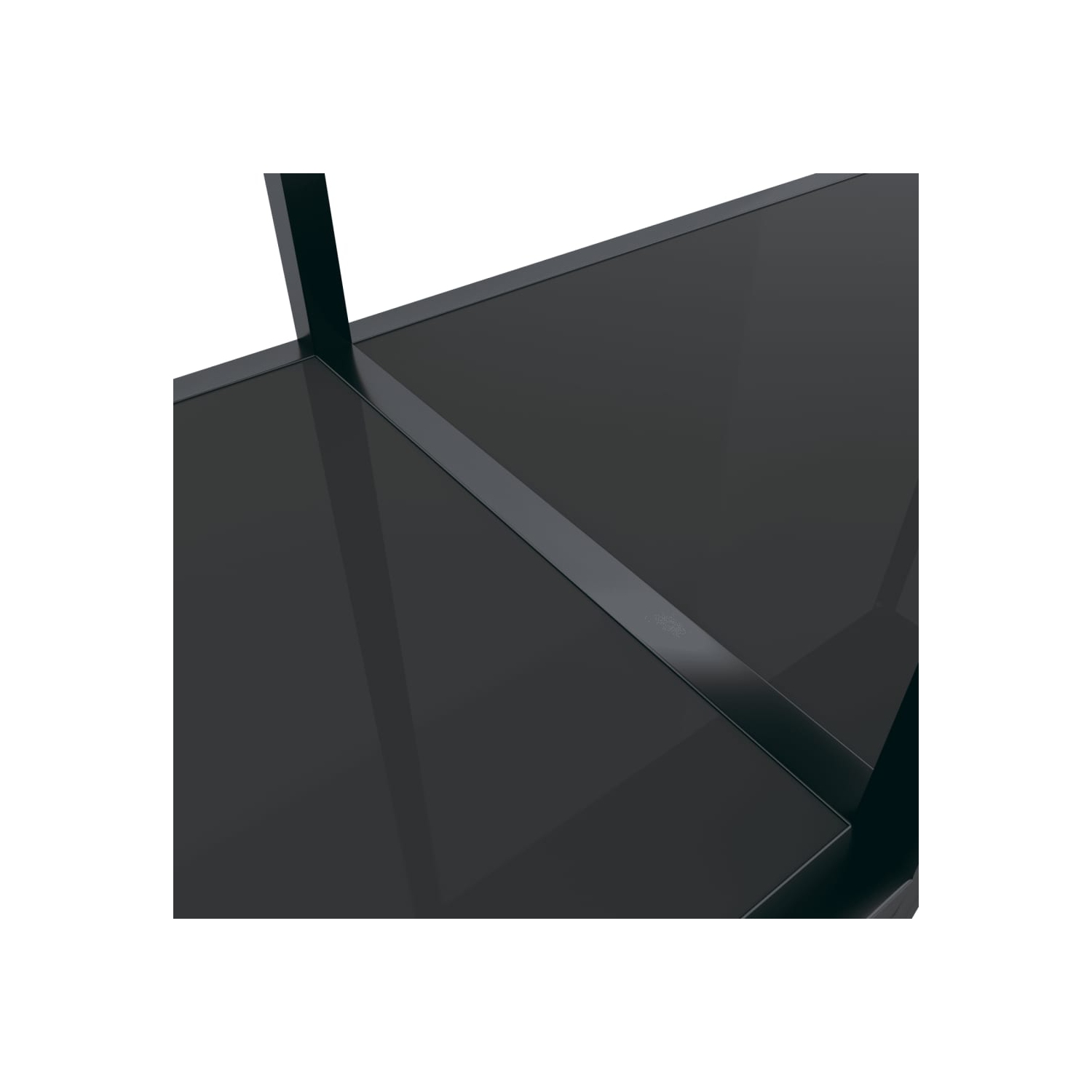 vidaXL Console Table Black 200x35x75.5 cm Tempered Glass