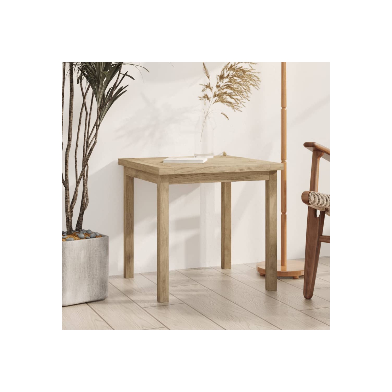 vidaXL Side Table 45x45x45 cm Solid Wood Teak