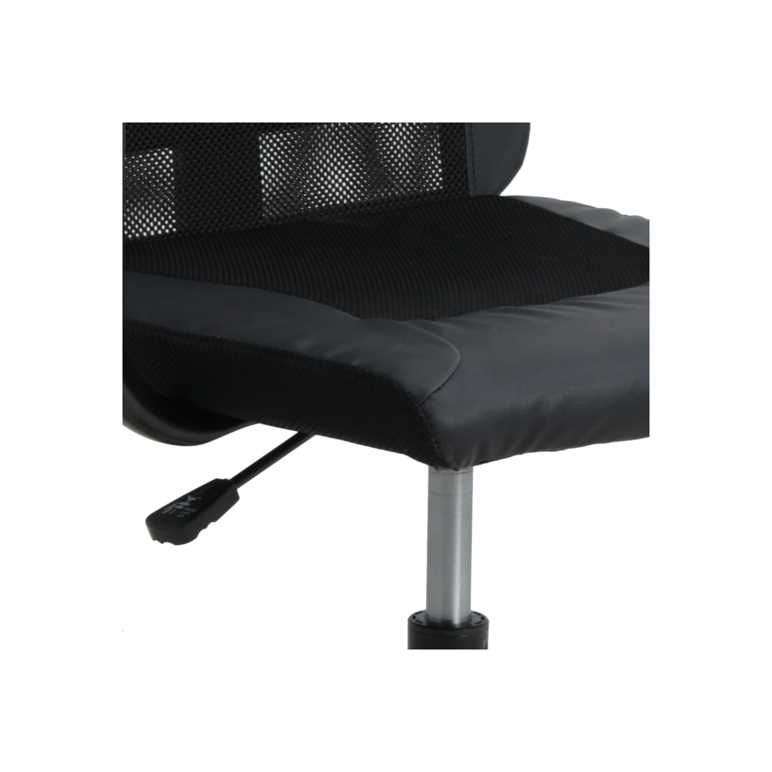 vidaXL Office Chair Black Mesh Fabric and Faux Leather
