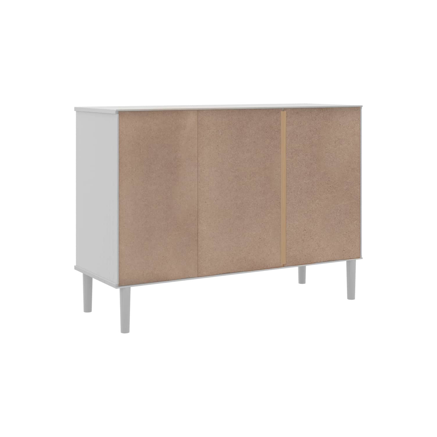 vidaXL Sideboard SENJA Rattan Look White 112x40x80cm Solid Wood Pine