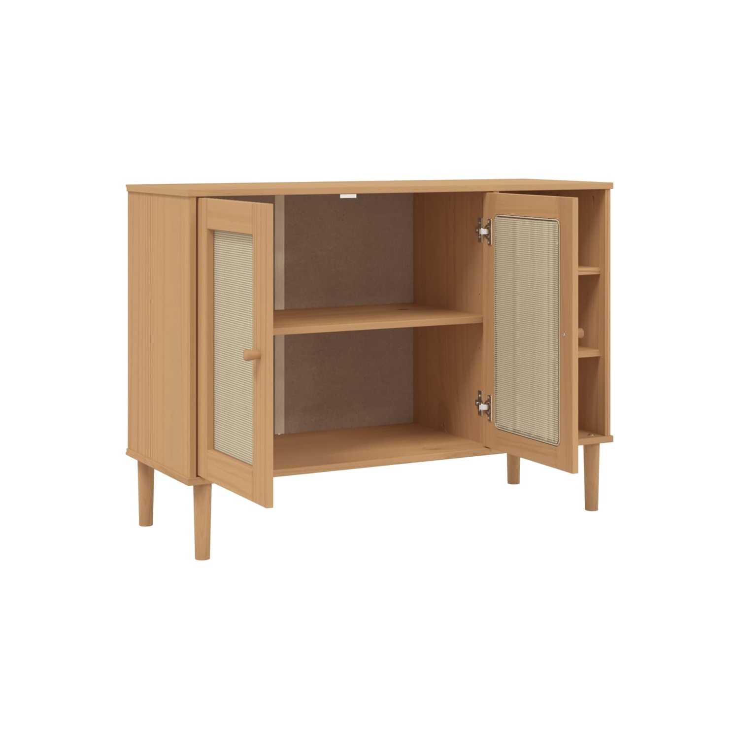 Meuble d'extérieur SENJA Rattan brun 112 x 40 x 40 po 80 cm en pin massif