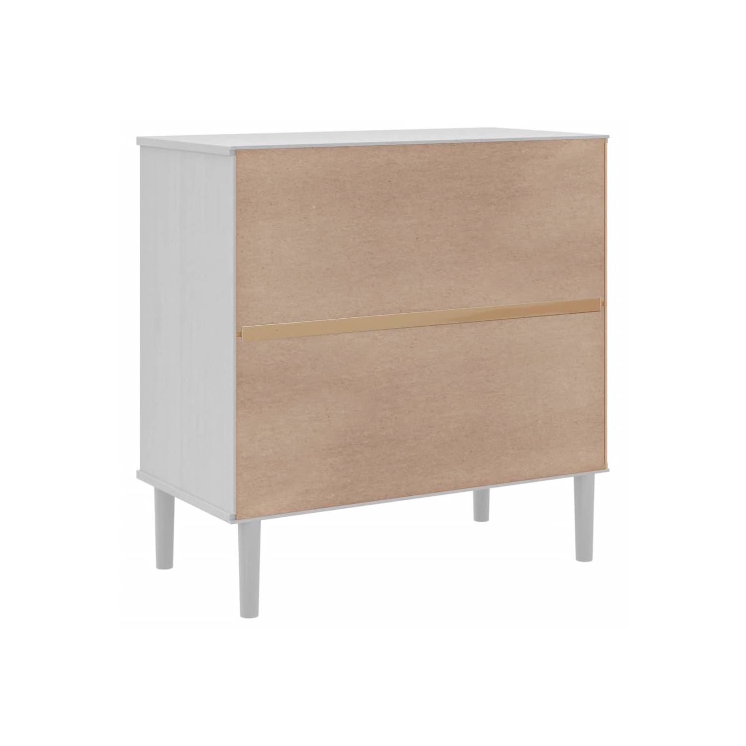 vidaXL Sideboard SENJA Rattan Look White 80x40x80 cm Solid Wood Pine