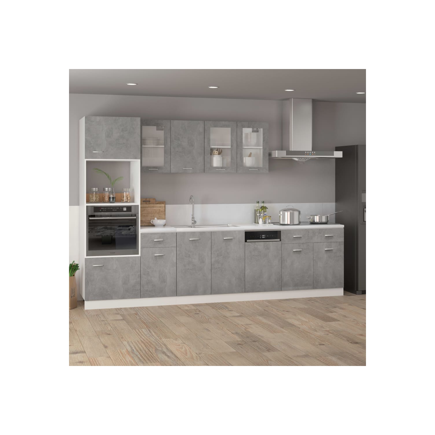 vidaXL Drawer Bottom Cabinet Concrete Grey 80x46x81.5 cm Engineered Wood