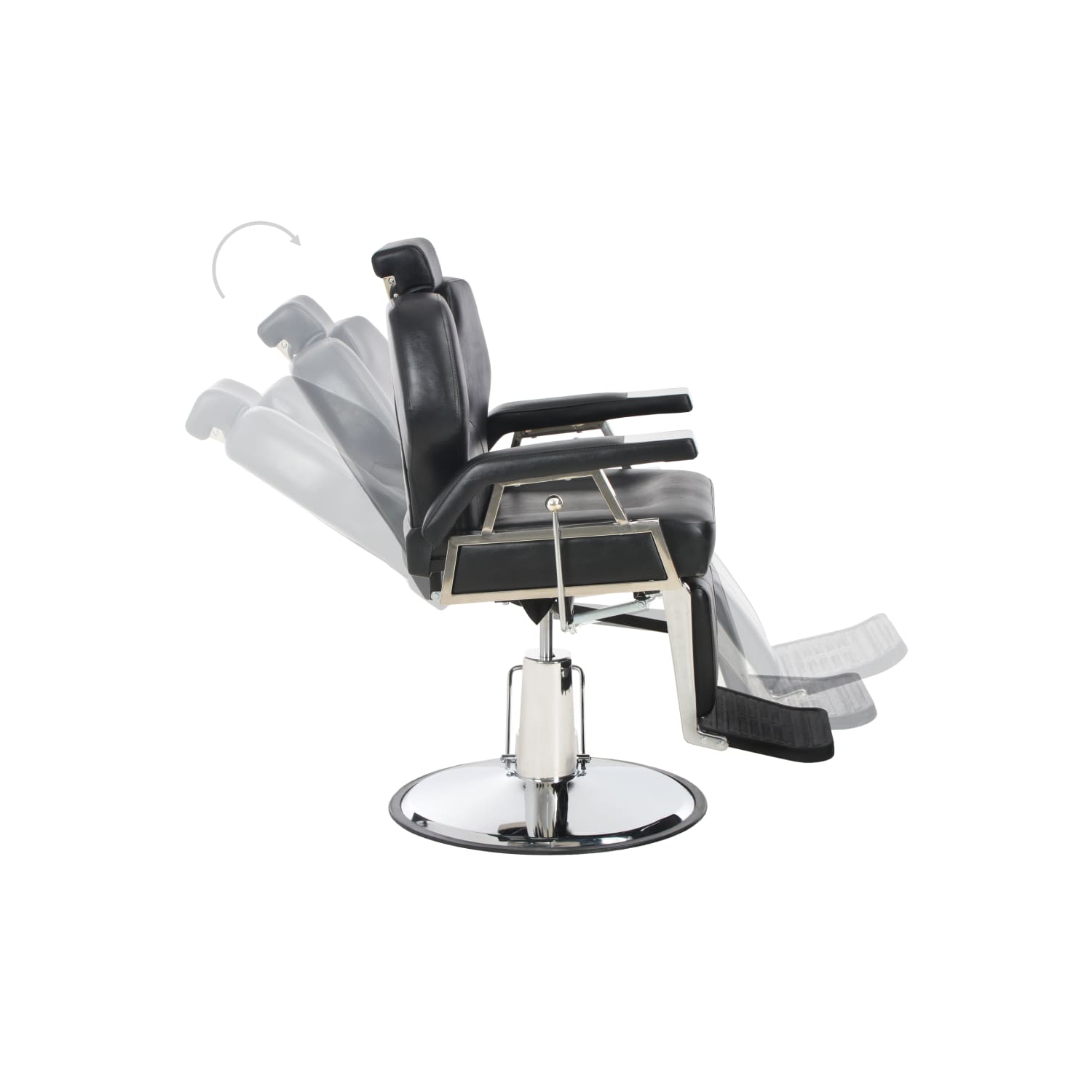 vidaXL Barber Chair Black 72x68x98 cm Faux Leather