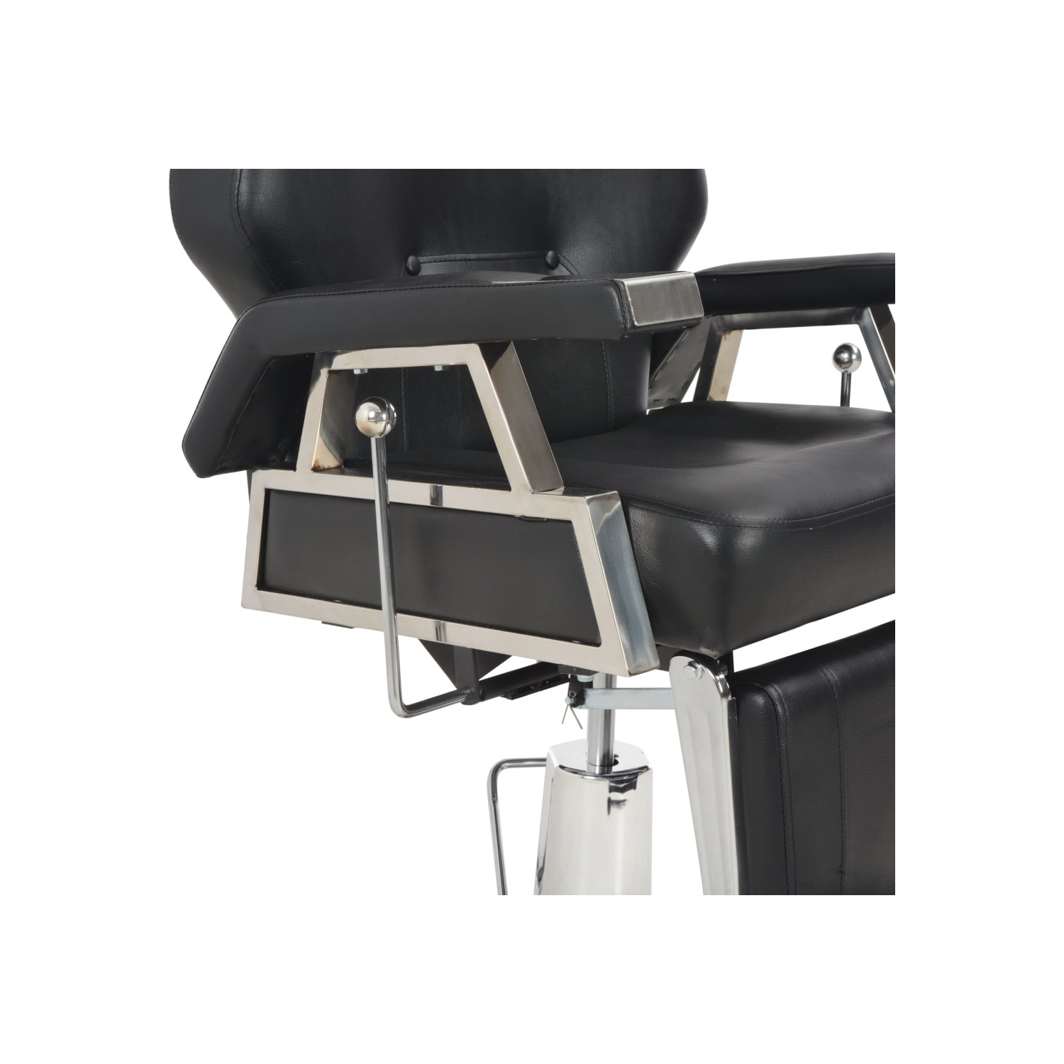 vidaXL Barber Chair Black 72x68x98 cm Faux Leather