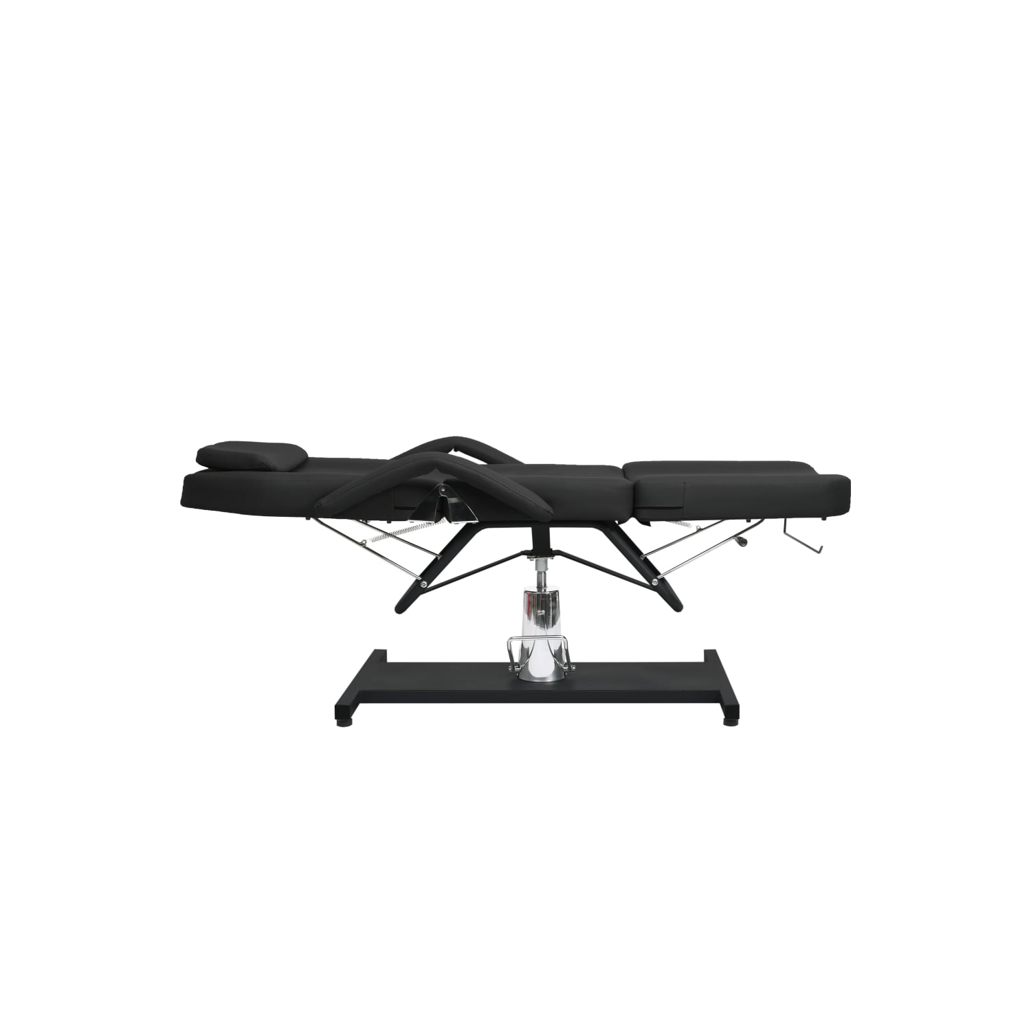 vidaXL Massage Table Black 180x62x(87-112) cm