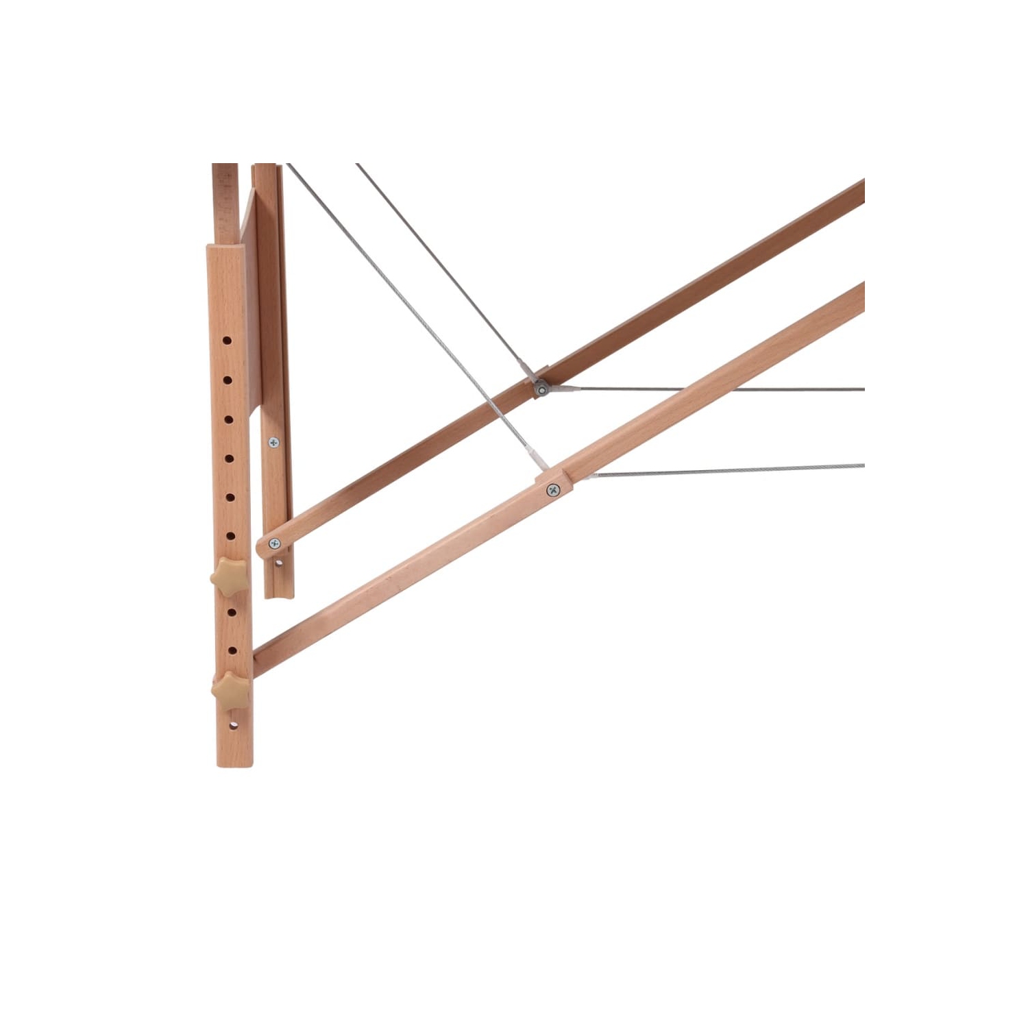 vidaXL Cream White Foldable Massage Table 4 Zones with Wooden Frame