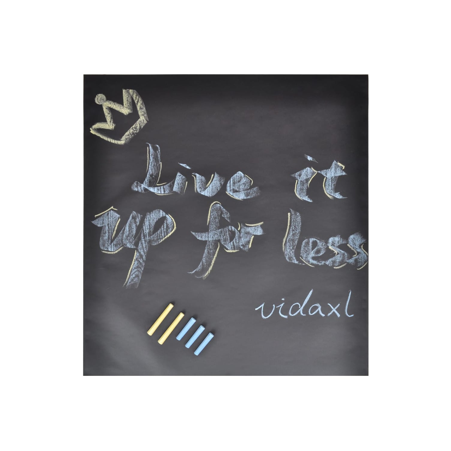 vidaXL Wall Sticker Blackboard 0.6 x 2 m 2 Rolls with Chalks