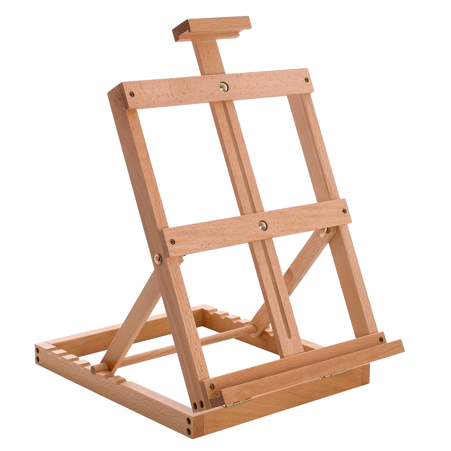 Venice Studio Easel - Heavy Duty Tabletop Wooden H-Frame for Artists, Adjustable Beechwood Painting and Display Holder Stand - Holds Up to 23" Canvas - Portable and Sturdy Table De