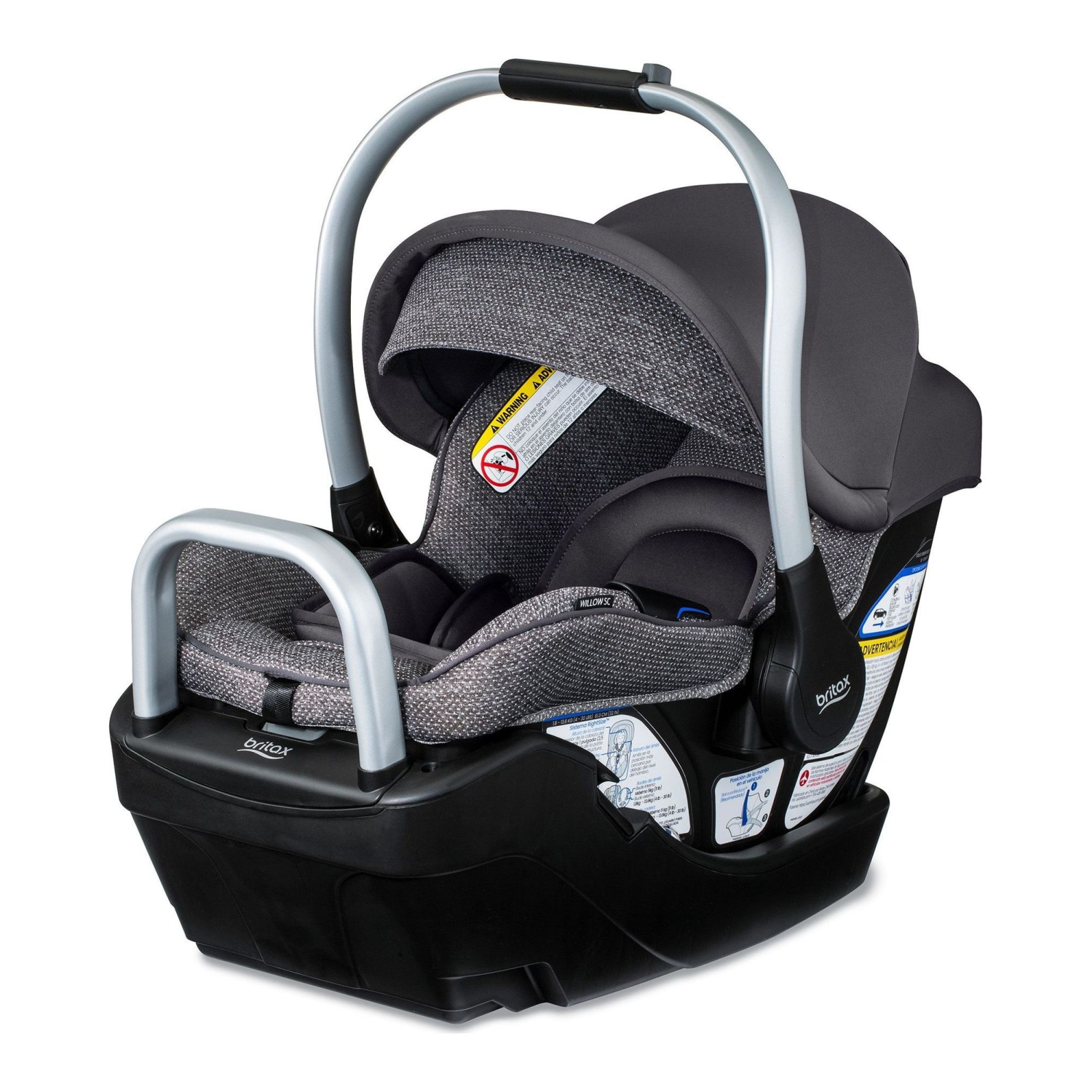 Britax Willow SC Infant Car Seat with Alpine Base - Pindot Stone