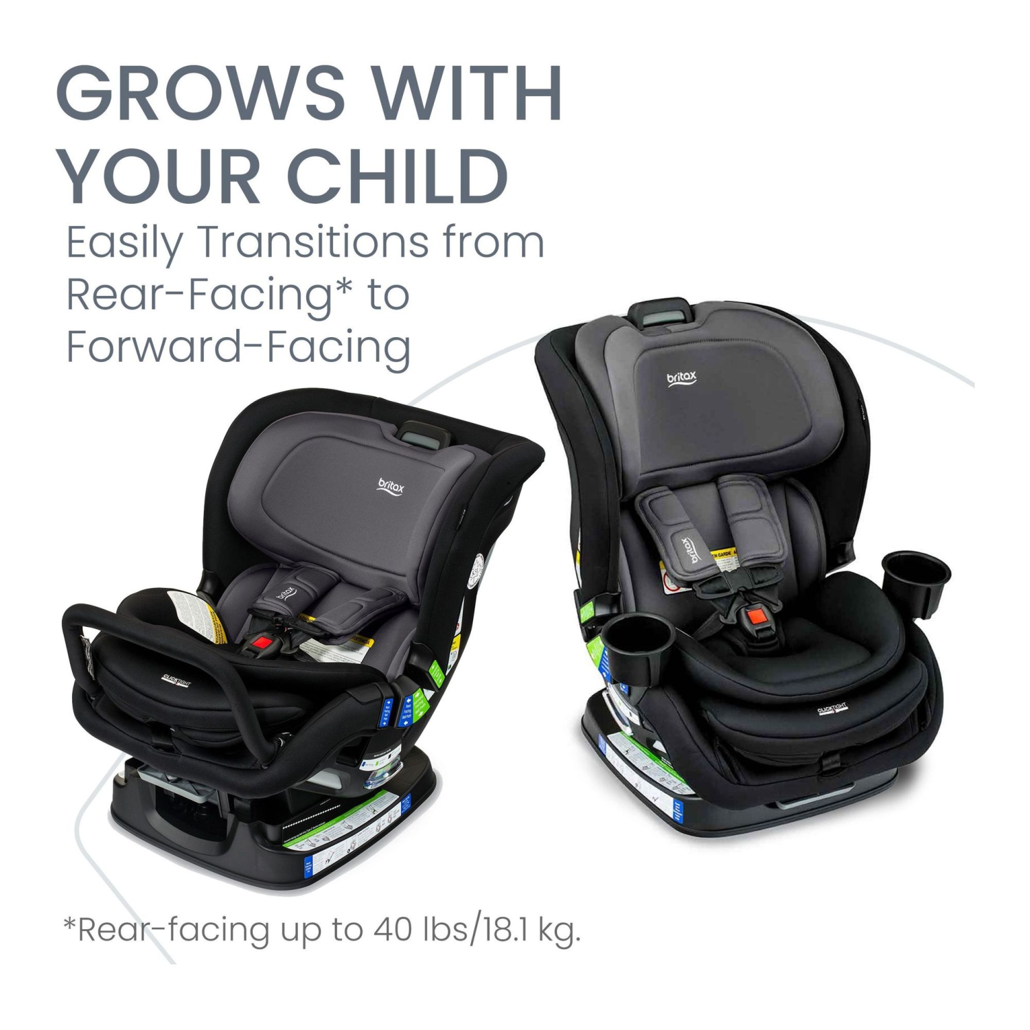 Siège d'auto convertible en peuplier de Britax - Onyx pierre