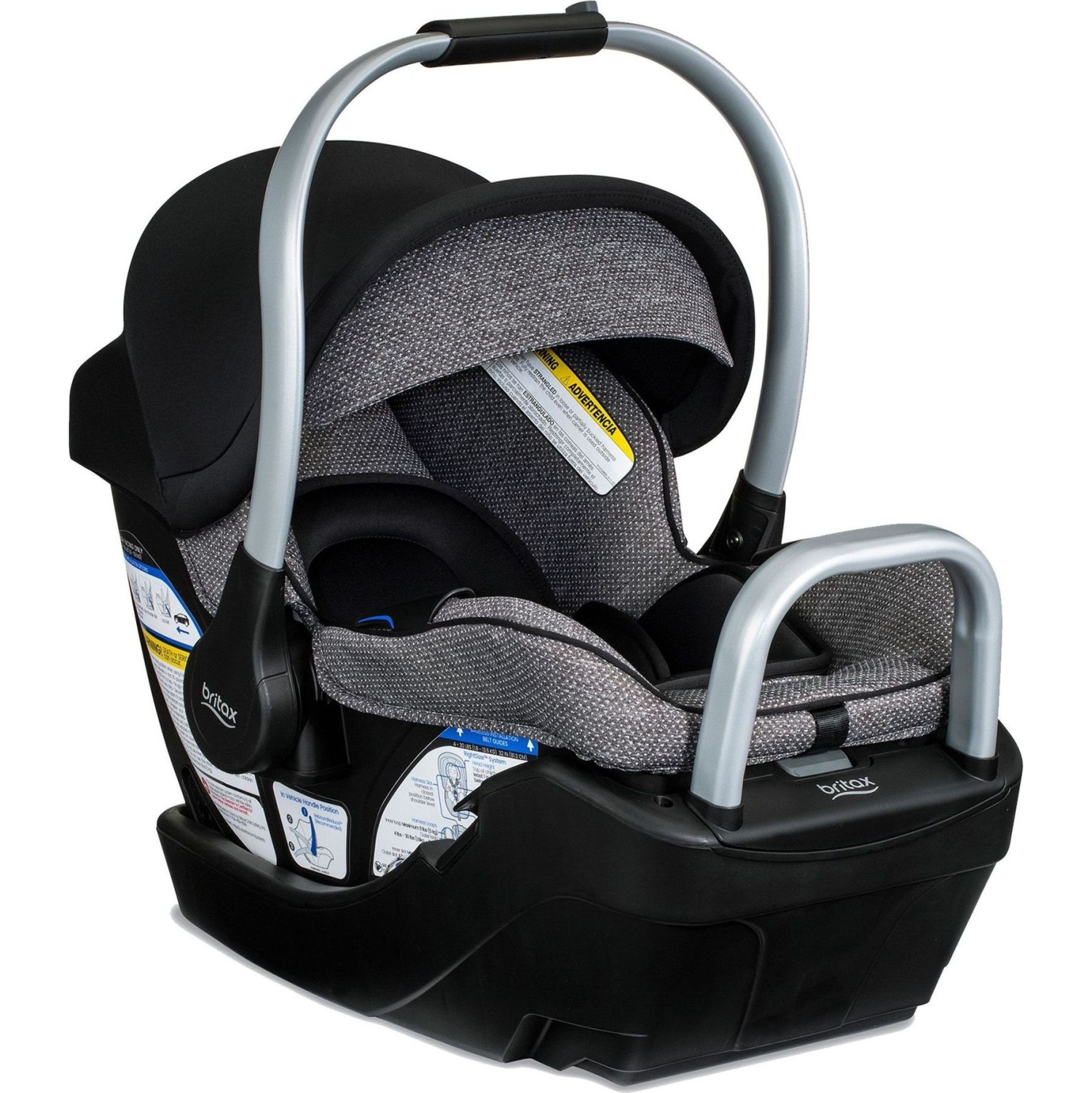 Britax Willow SC Infant Car Seat with Alpine Base - Pindot Onyx